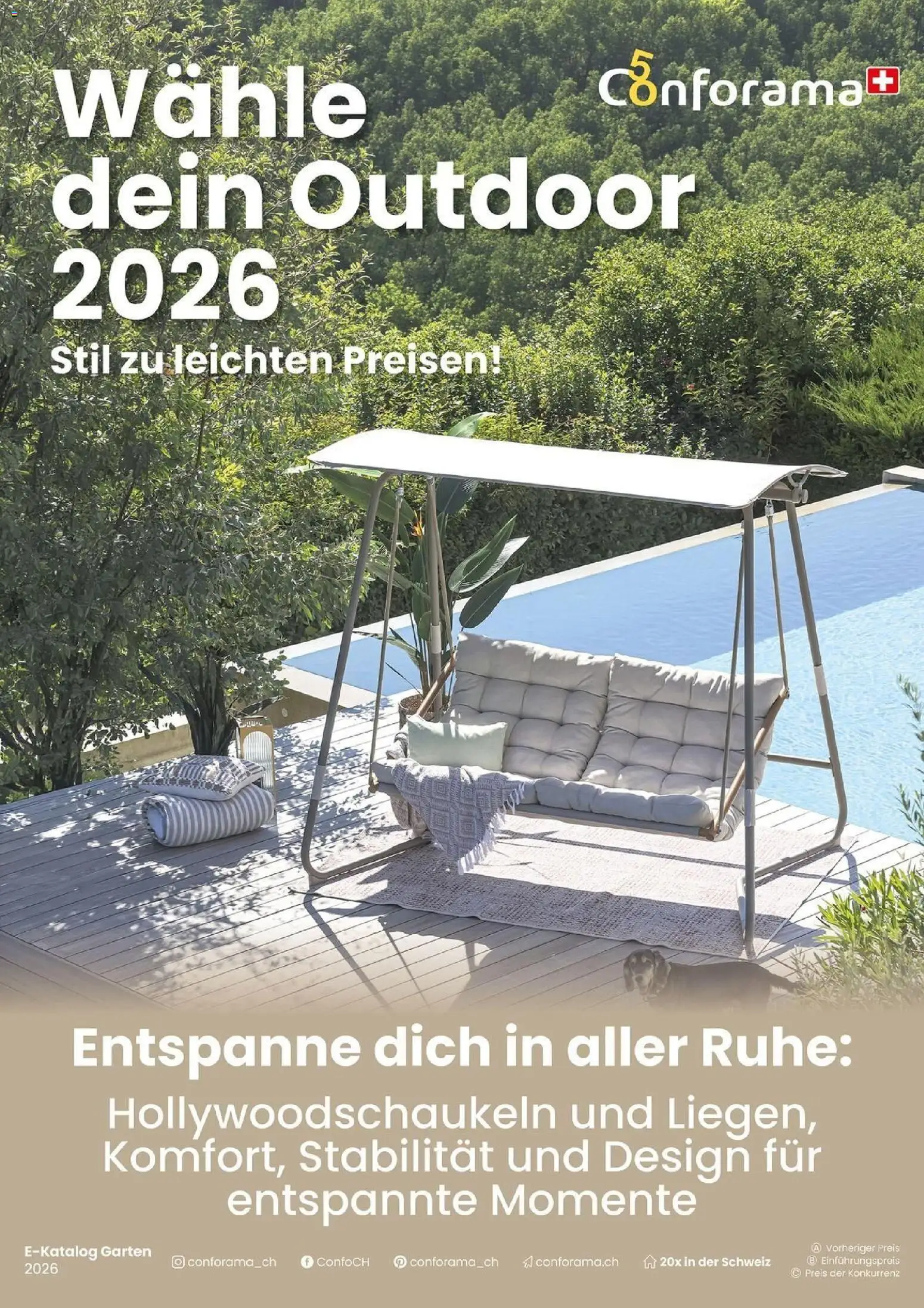 Vorschau des Merkblatts Conforama aktionen Sonnenliege & Hängesessel vom Shop Conforama gültig von 07.10.2026 bis 31.12.2026