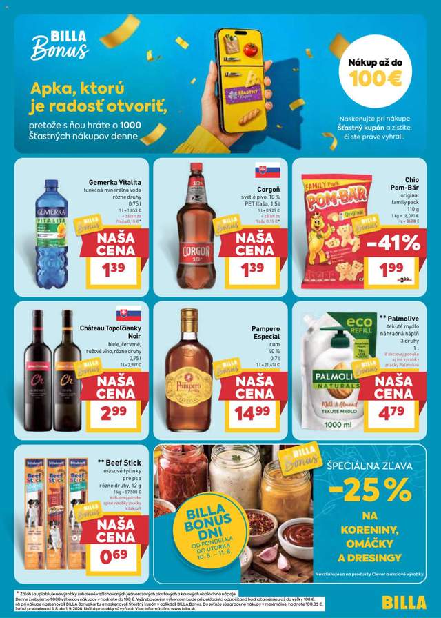 Nový Billa leták od 05.08.