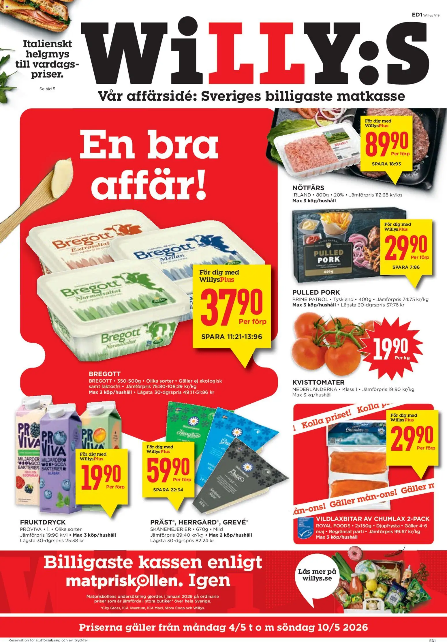 Förhandsgranska reklamblad Willys erbjudanden från butik Willys gäller från 04/05/2026