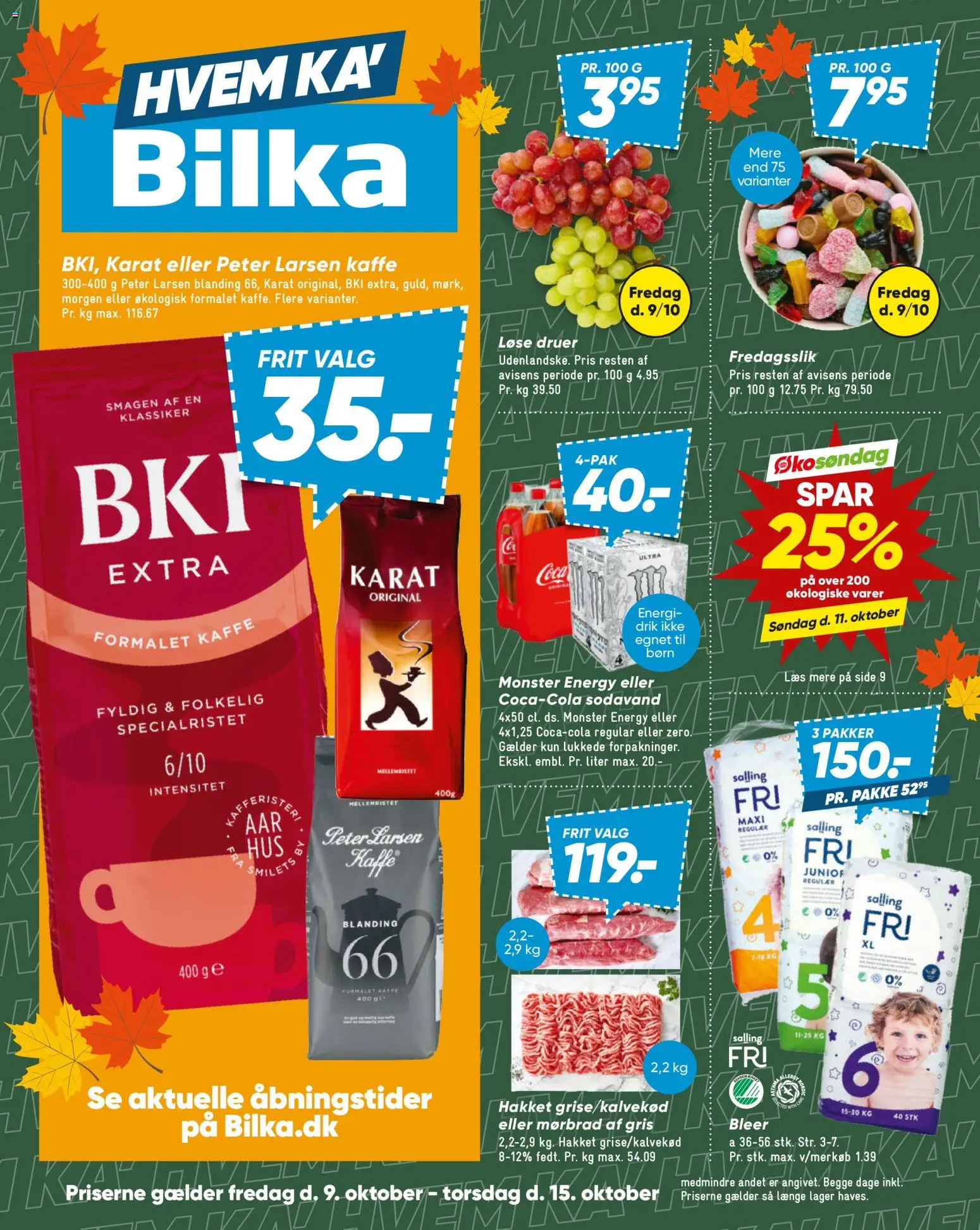 Eksempel på tilbudsavis Bilka - Tilbudsavis uge 42 fra butik Bilka gyldig fra 09/10/2026 - Kaffe, Sodavand, Druer