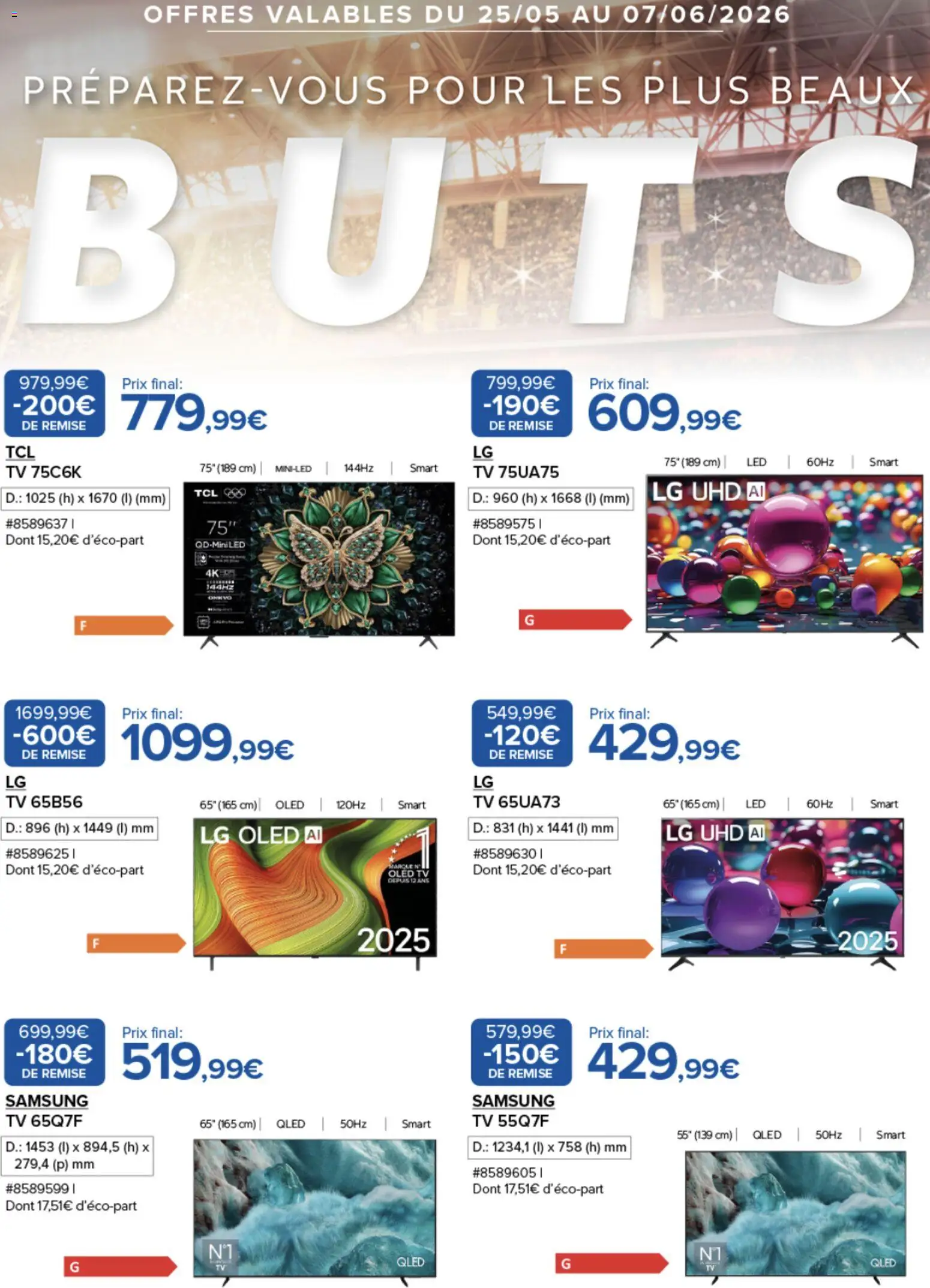 Prévisualisation de Costco Préparez-vous pour les plus beaux buts du magasin Costco formulaire valide 25/05/2026 - Smart TV