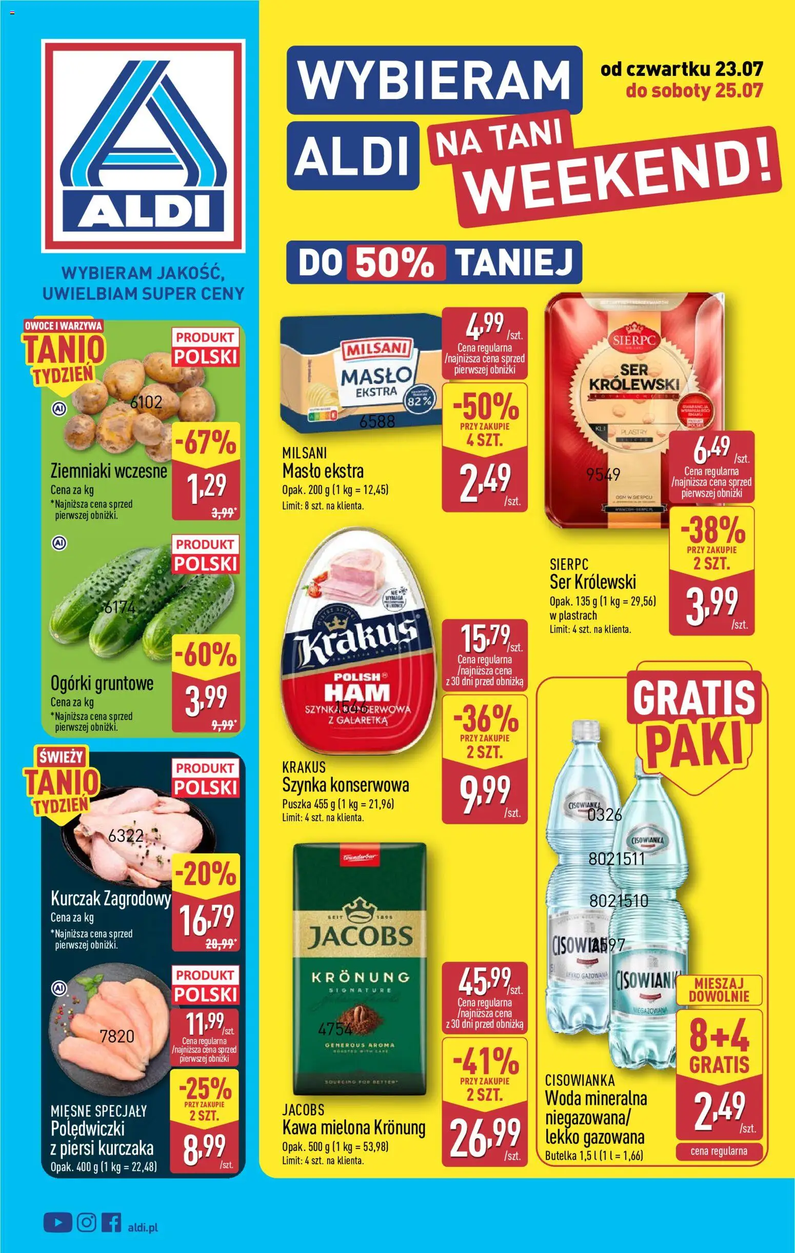 Náhled nabídky: Aldi Polsko Aldi Polsko leták - Na tani weekend platný od 23.07.2026
