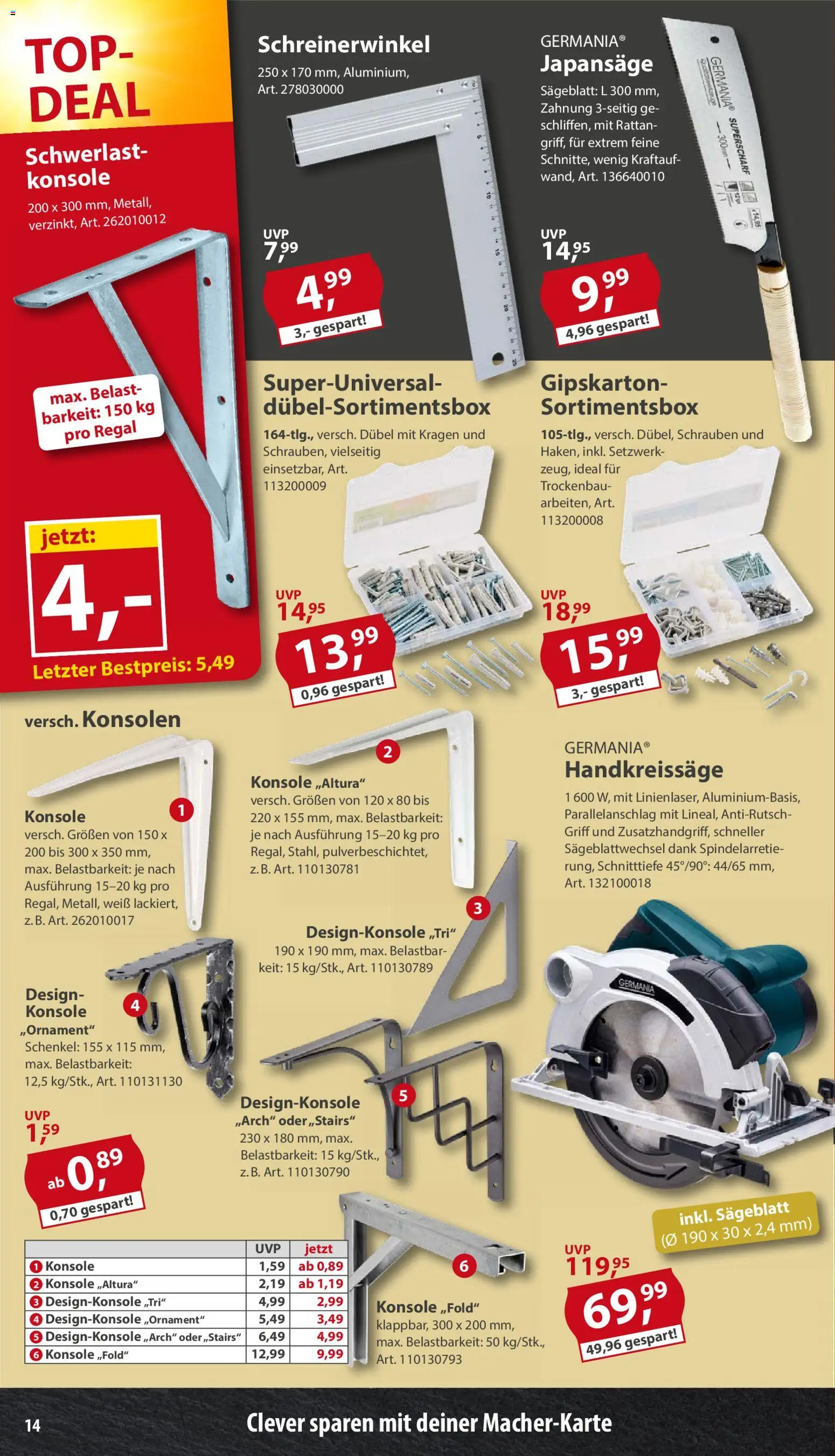 Vorschau von dem Prospekt des Geschäftes Sonderpreis Baumarkt, gültig ab dem 31.10.2026 - Regal, Top
