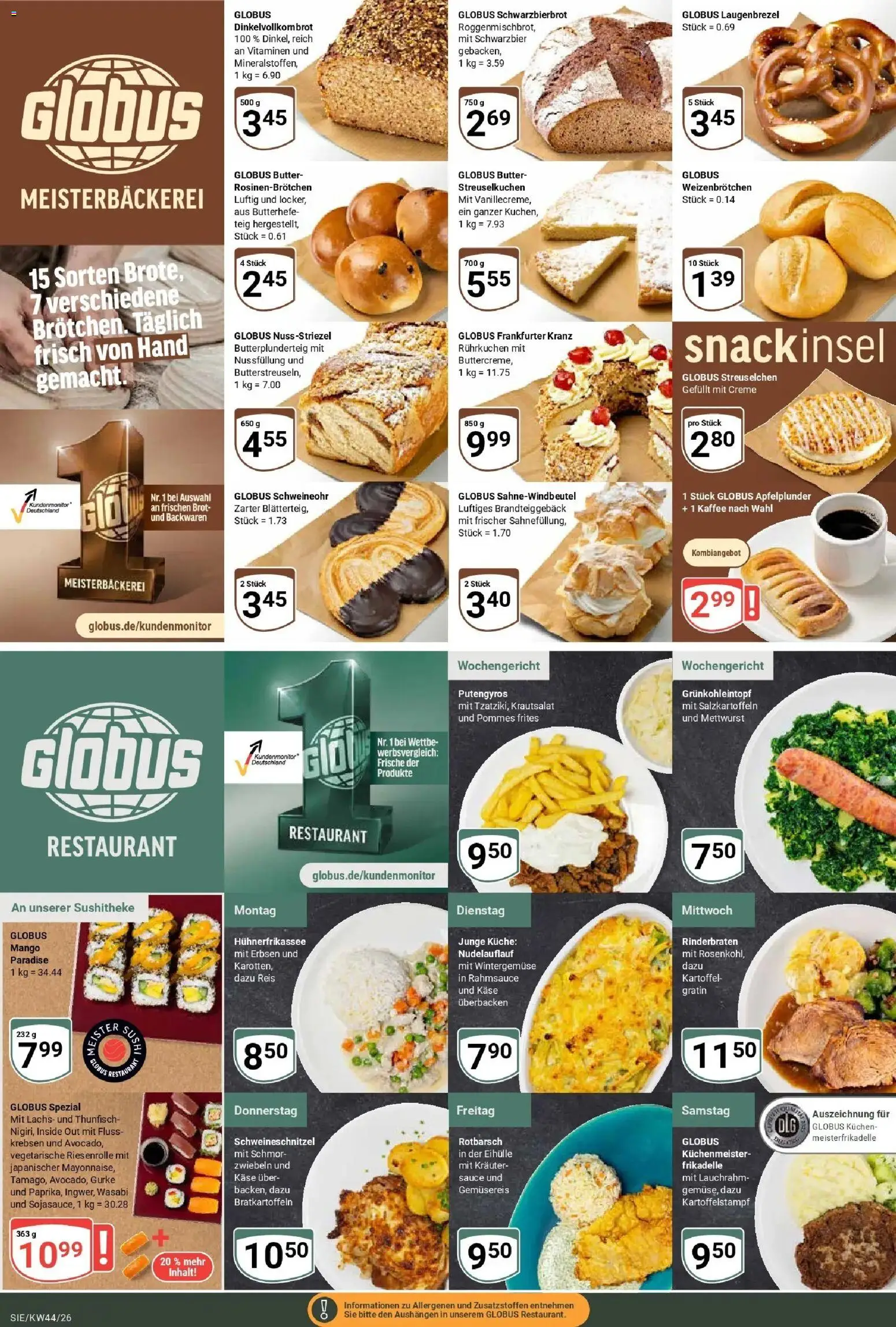 Vorschau von dem Prospekt des Geschäftes Globus, gültig ab dem 26.10.2026