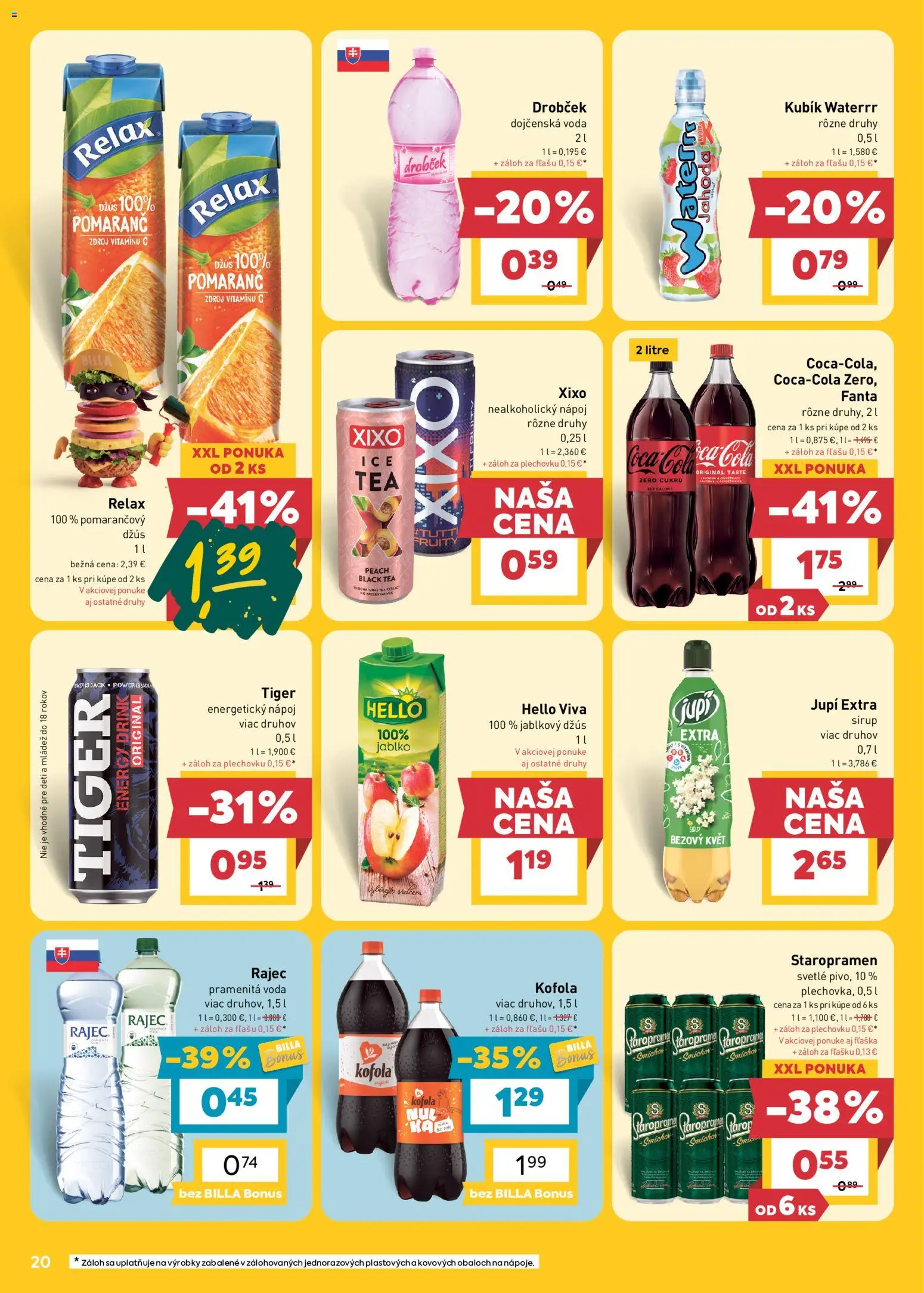 Náhľad Billa letáku platného od 28.10.2026 - Apple, Voda, Kofola, Fanta, Staropramen, Jablká, Pór, Pomarančový džús