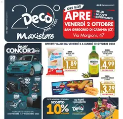 Anteprima dell'opuscolo Decò volantino MaxiStore Catania dal negozio Decò valido da 02/10/2026
