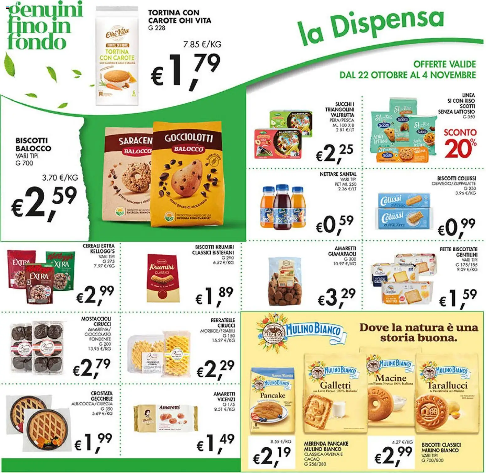 Anteprima dell'opuscolo Coal volantino dal negozio Coal valido da 22/10/2026 - Biscotti, Cioccolato, Cereali, Panna, Cacao, Carote, Fette biscottate, Senza lattosio