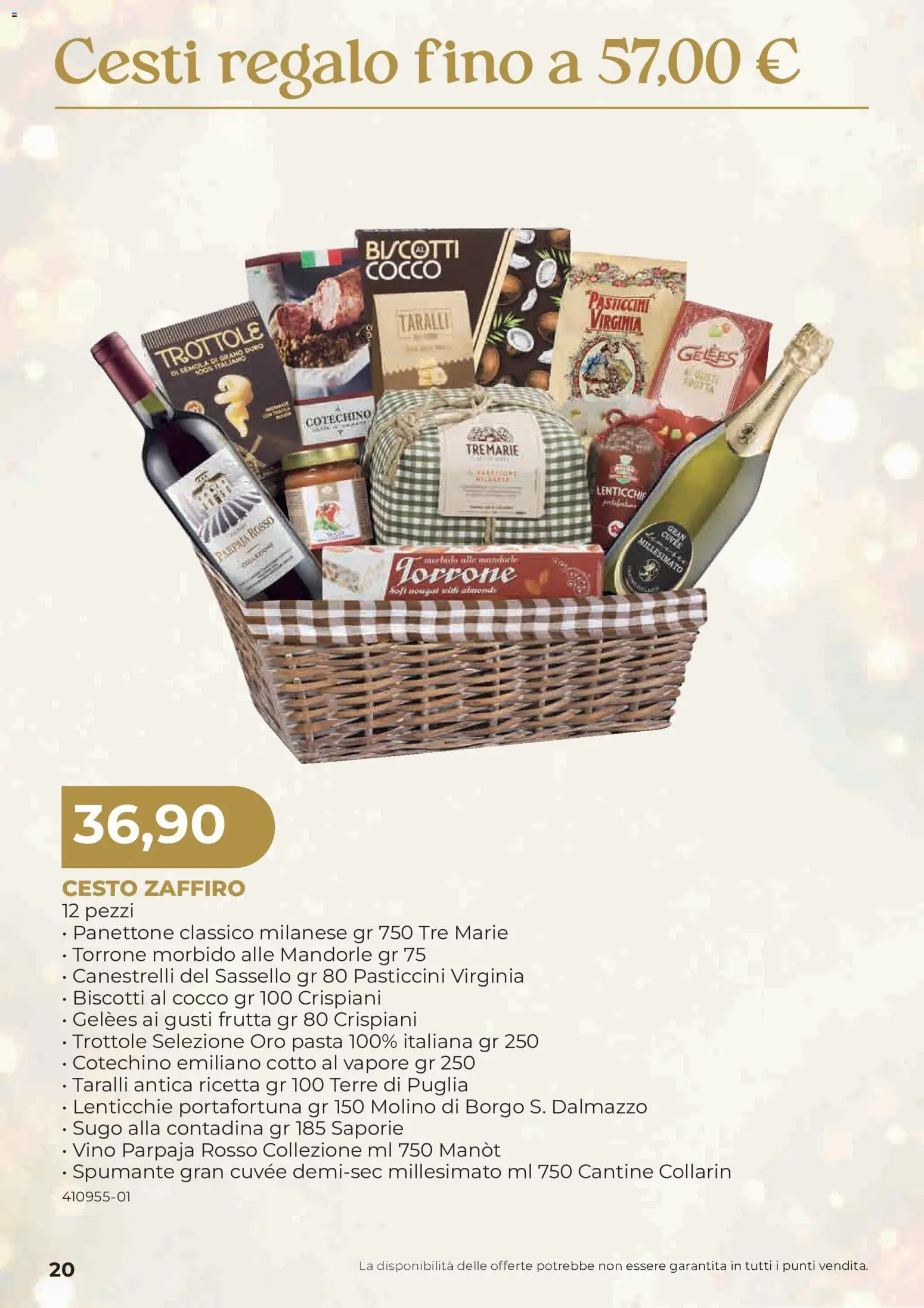 Anteprima dell'opuscolo Sogegross volantino Strenne dal negozio Sogegross valido da 27/10/2026 - Vino, Panettone, Frutta, Lenticchie, Taralli, Sugo, Pasticcini, Cesti regalo