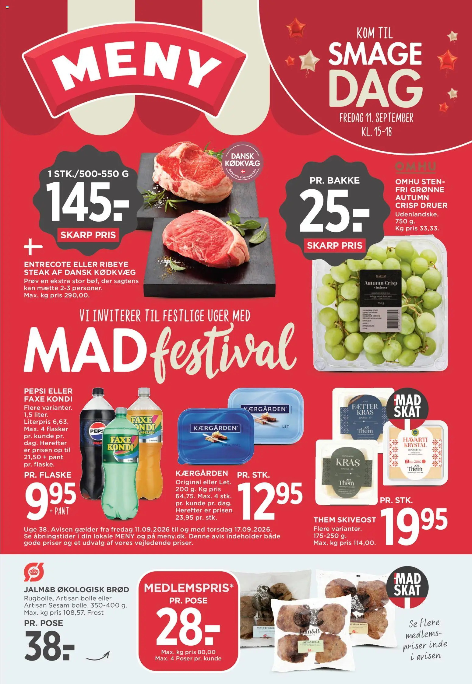 Eksempel på tilbudsavis Meny - Tilbudsavis uge 38 fra butik Meny gyldig fra 11/09/2026
