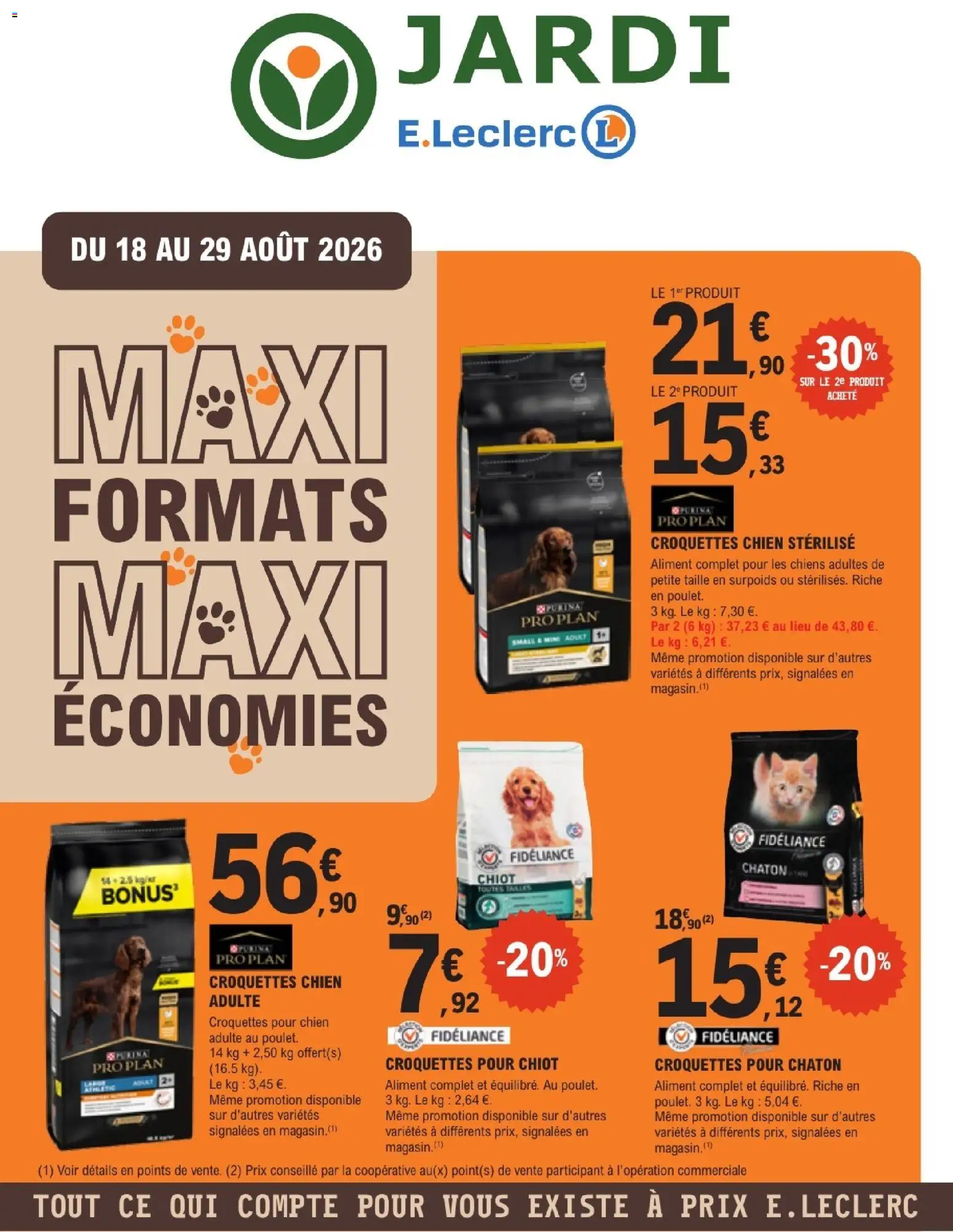 Prévisualisation de Brico E.Leclerc catalogue Animalerie du magasin Brico E.Leclerc formulaire valide 18/08/2026