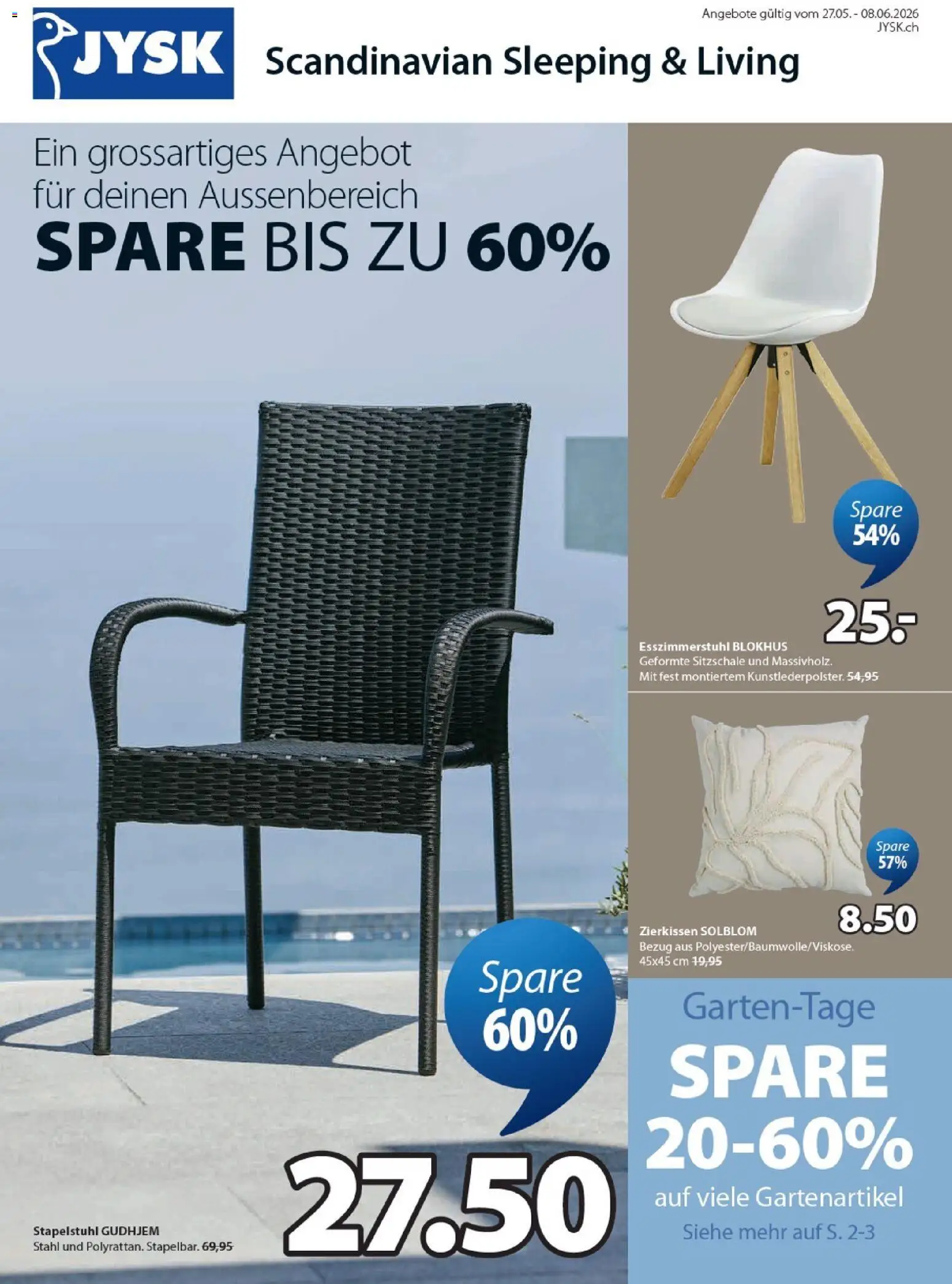 Vorschau des Merkblatts JYSK aktionen vom Shop JYSK gültig von 27.05.2026 bis 08.06.2026