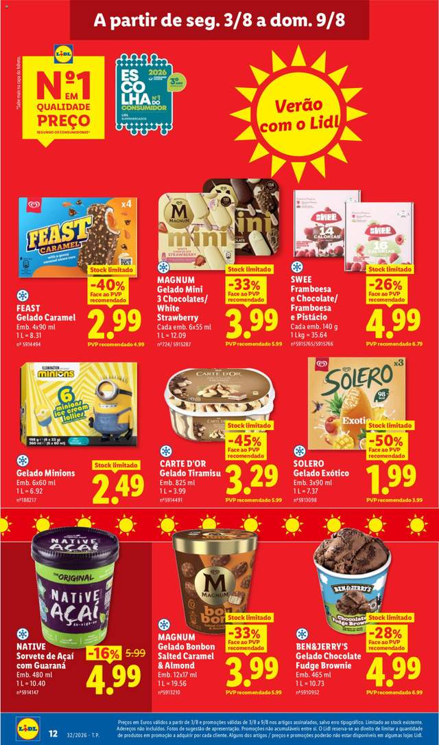 Novo folheto Lidl a partir de 03/08
