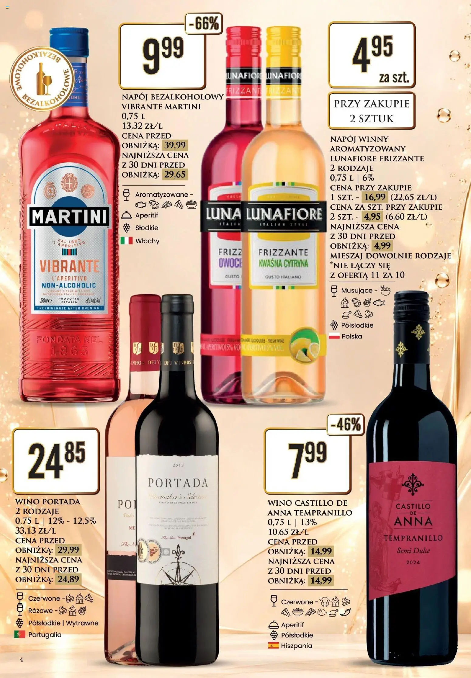 Pogląd gazetki "Dino gazetka alkoholowa" ze sklepu Dino ważnej od 02.10.2026 - Wino, Owoce, Martini, Beza, Cytryna, Aperitif, Portada wino, Wino portada