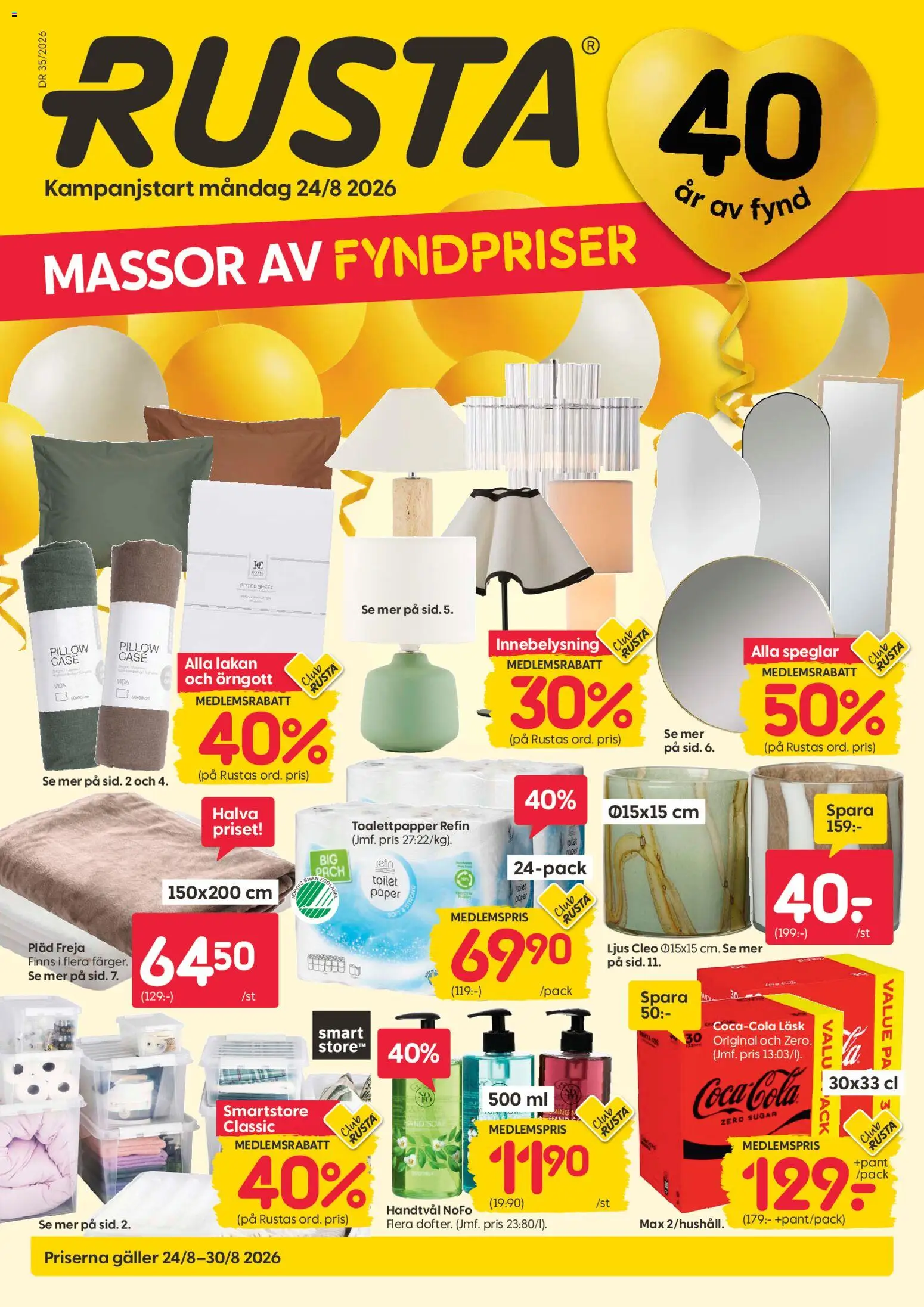 Förhandsgranska reklamblad Rusta erbjudanden från butik Rusta gäller från 24/08/2026