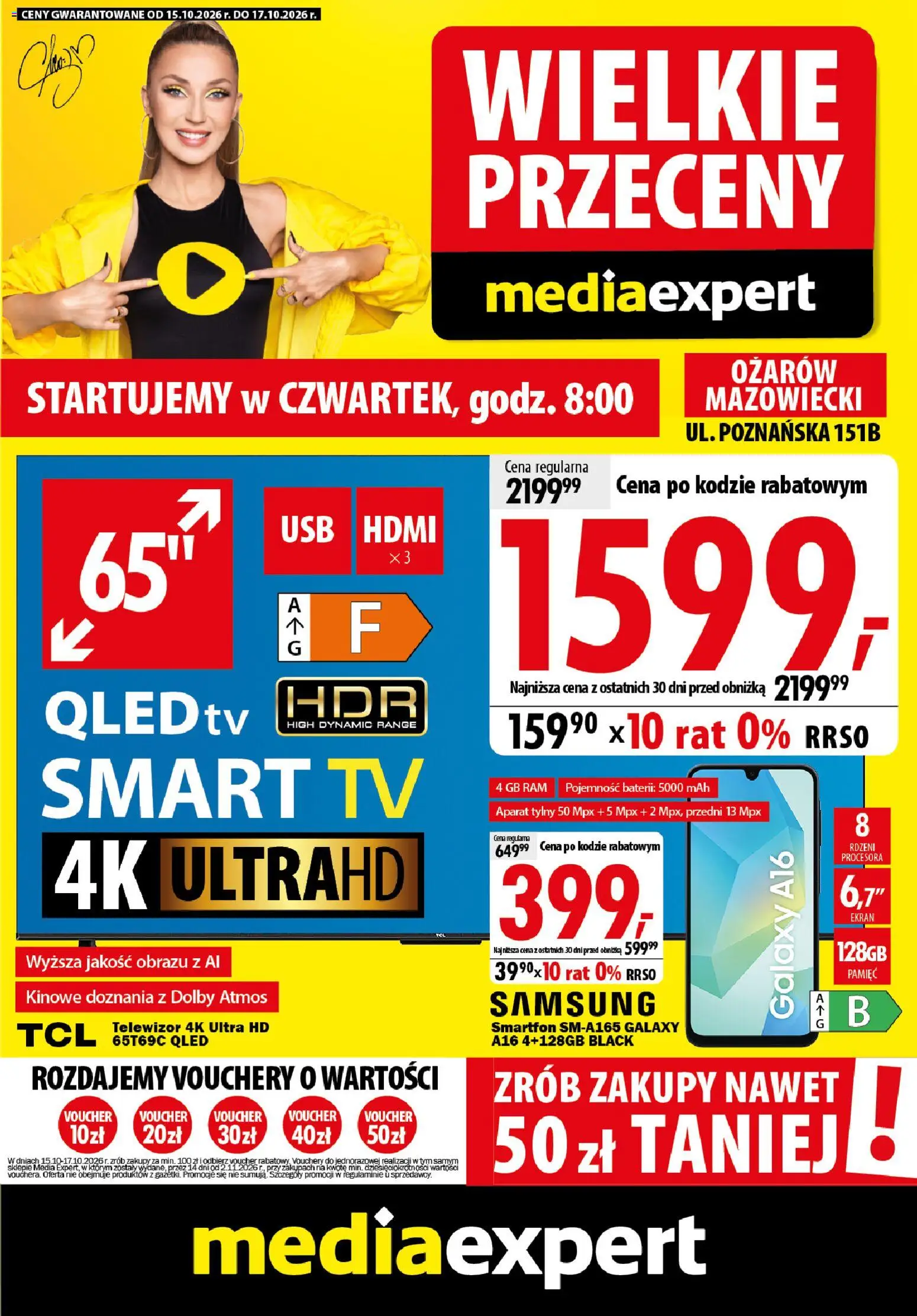 Pogląd gazetki "Mediaexpert promocje - Wielkie otwarcie Ożarów Mazowiecki" ze sklepu Mediaexpert ważnej od 15.10.2026
