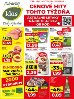 Náhľad Klas letáku platného od 07.09.2026