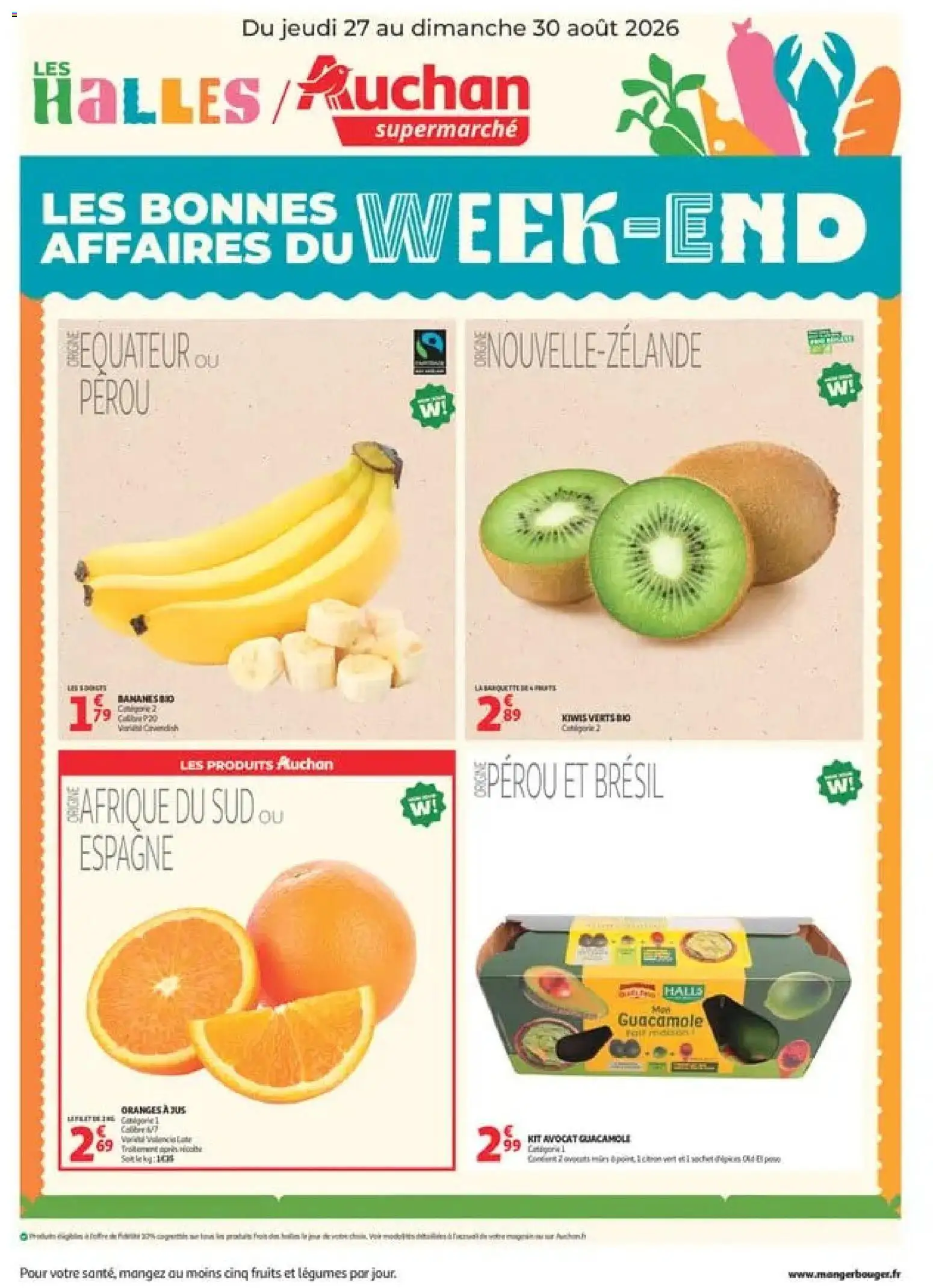 Prévisualisation de Auchan les bons plans du week-end dans votre super du magasin Auchan formulaire valide 27/08/2026