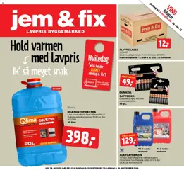 Eksempel på tilbudsavis Jem & fix - Tilbudsavis uge 38 fra butik Jem & fix gyldig fra 13/09/2026