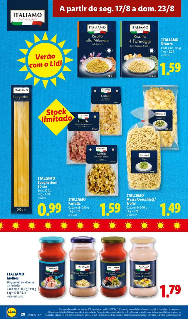 Novo folheto Lidl a partir de 17/08
