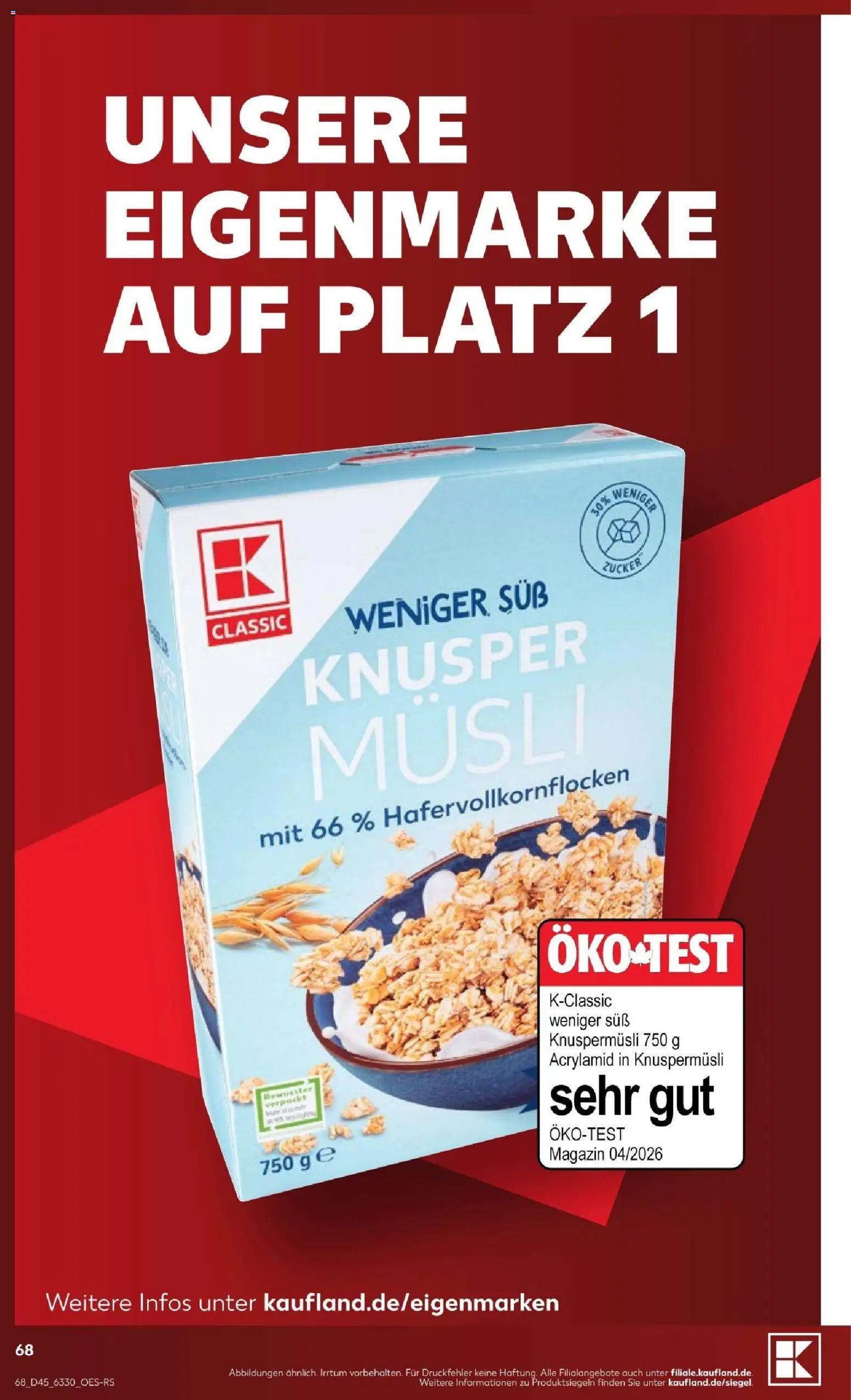 Vorschau von dem Prospekt des Geschäftes Kaufland, gültig ab dem 31.10.2026 - Zucker, Magazin, Musli