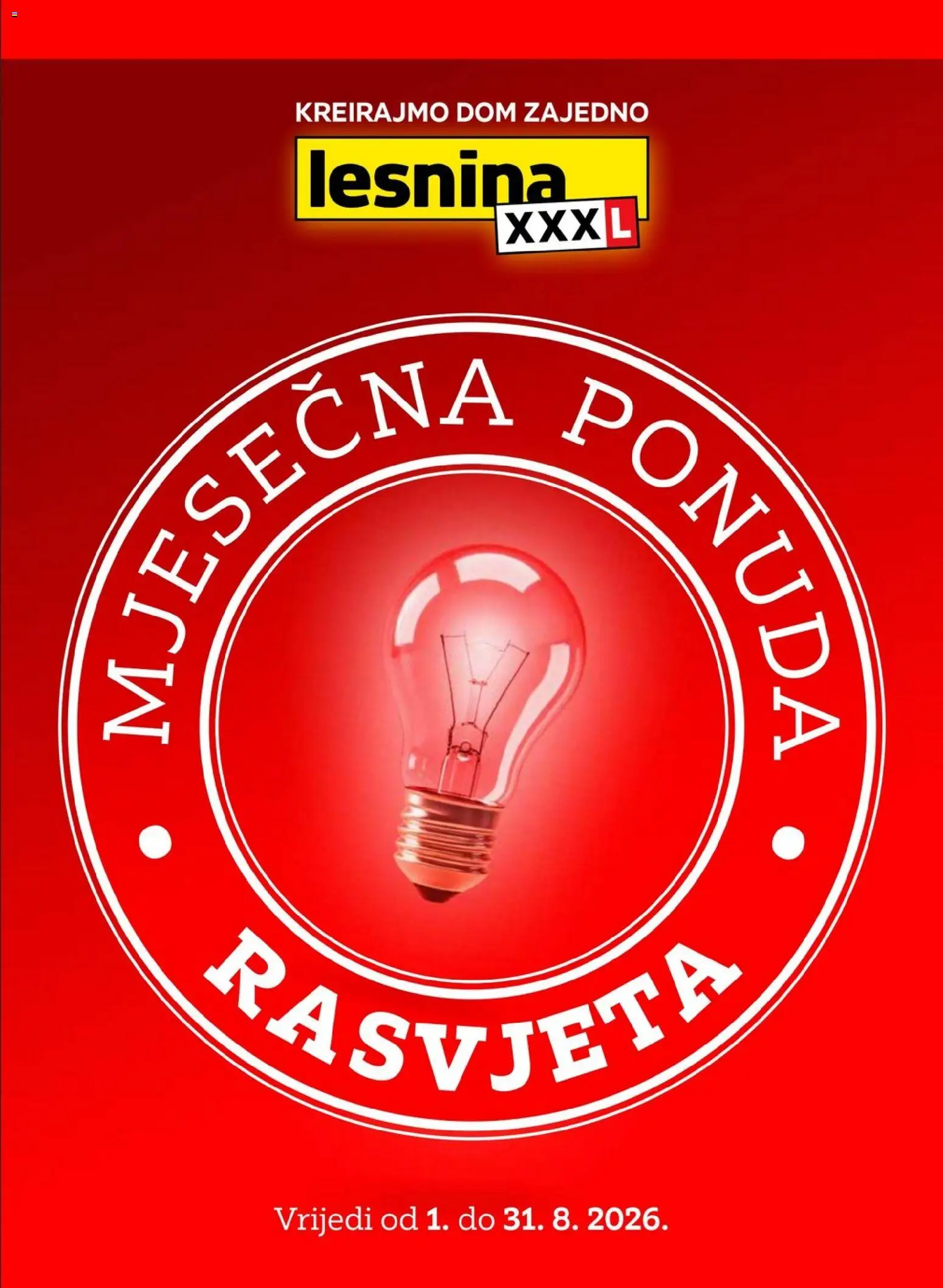 Pregled letka Lesnina Katalog trgovine Lesnina vrijedi od 01.08.2026