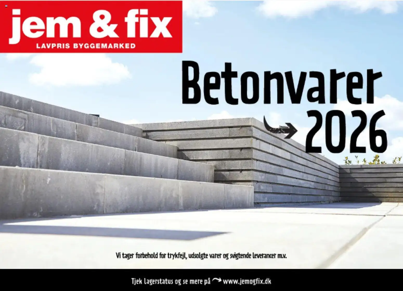 Eksempel på tilbudsavis Jem & fix - Betonvarekatalog fra butik Jem & fix gyldig fra 01/05/2026
