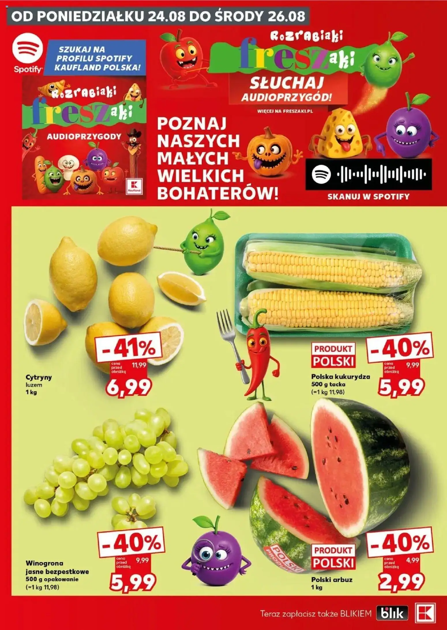 Pogląd gazetki "Kaufland gazetka - Mocny start" ze sklepu Kaufland ważnej od 24.08.2026