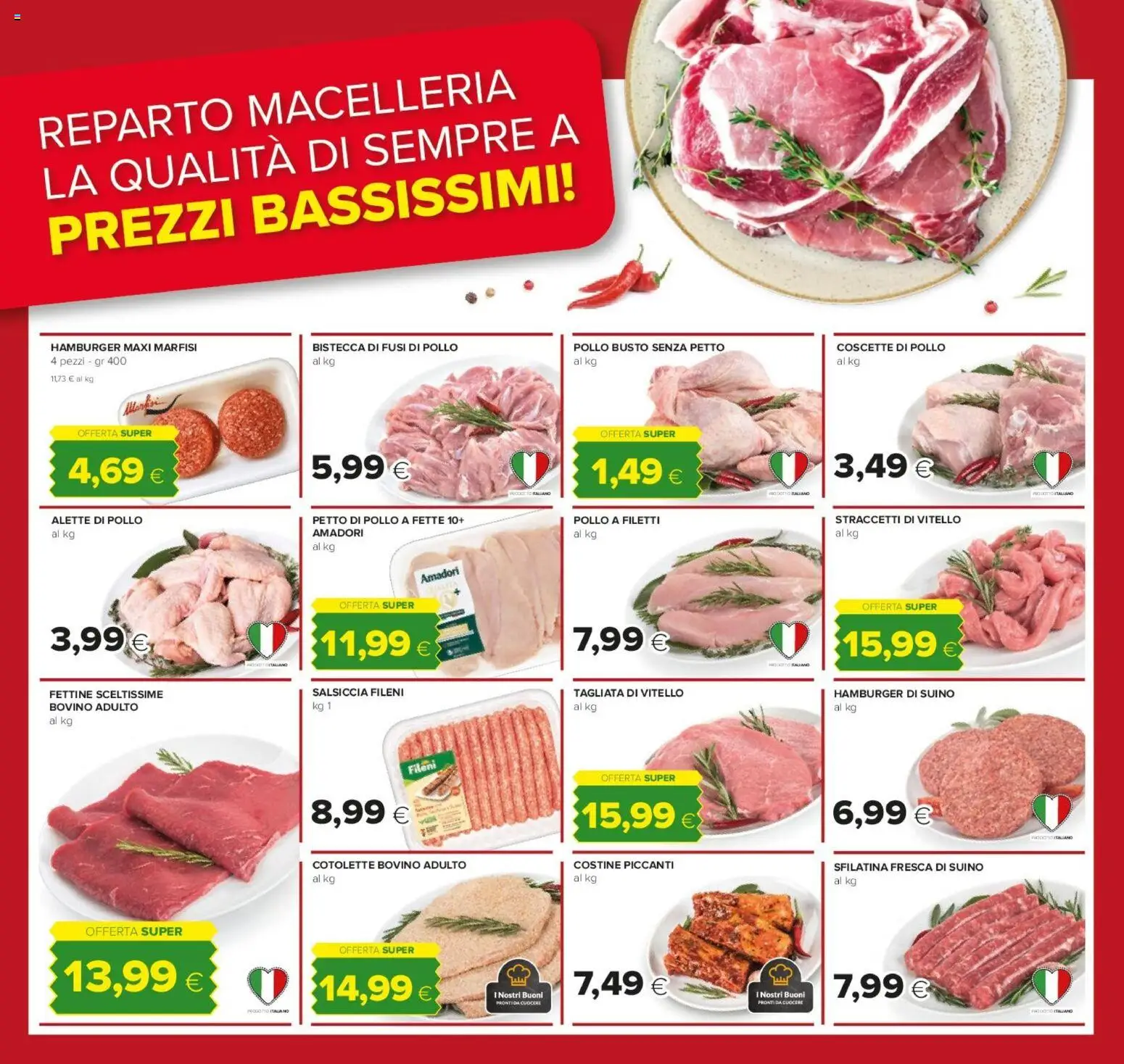 Anteprima dell'opuscolo Tigre volantino Roma dal negozio Tigre valido da 04/09/2026 - Hamburger, Pollo, Salsiccia, Bovino, Petto di Pollo, Vitello, Bistecca, Suino