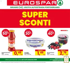 Anteprima dell'opuscolo Eurospar volantino Gruaro dal negozio Eurospar valido da 03/09/2026