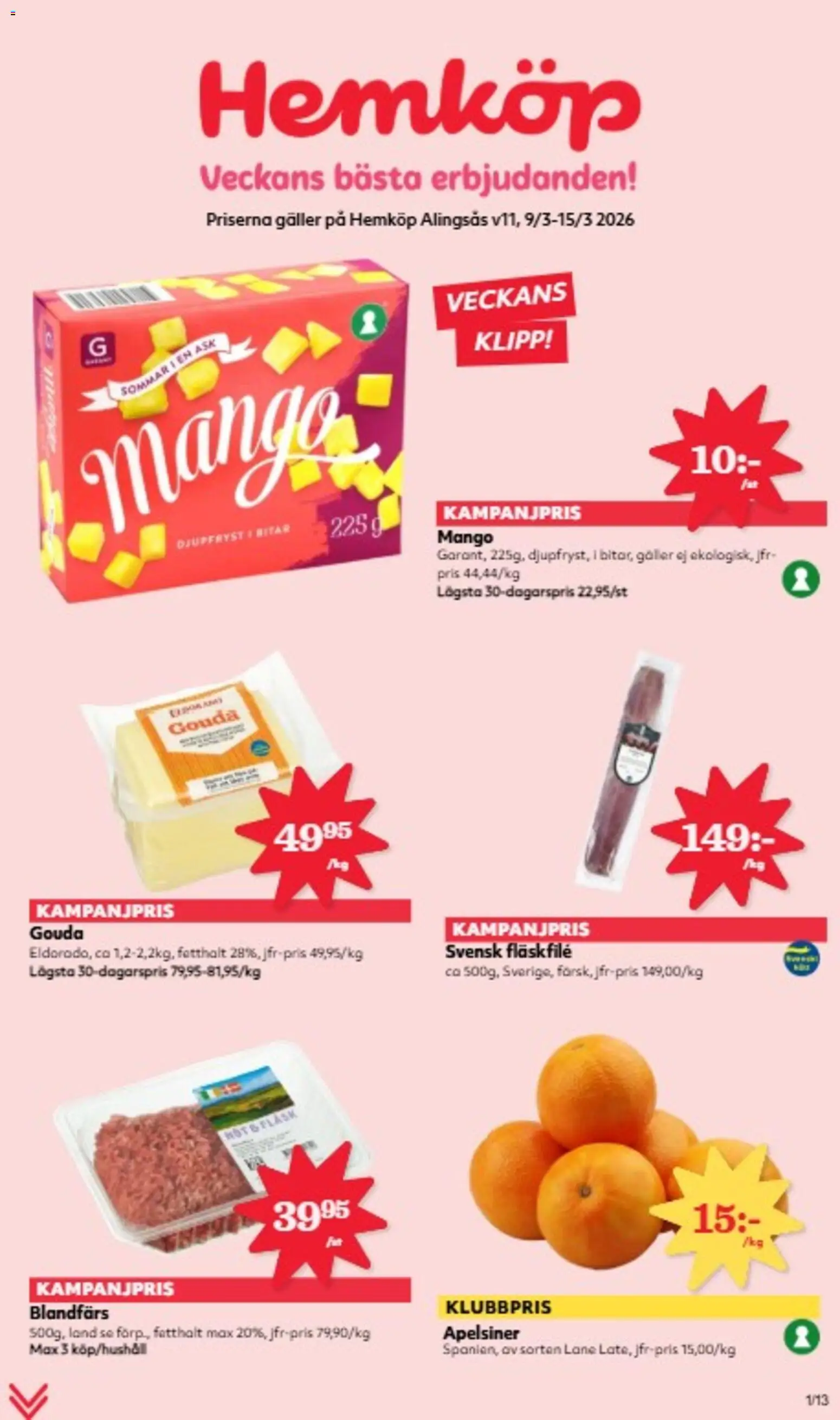 Förhandsgranska reklamblad Hemköp erbjudanden från butik Hemköp gäller från 09/03/2026