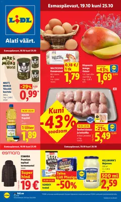 Lidl kliendilehe eelvaade alates 19.10.2026