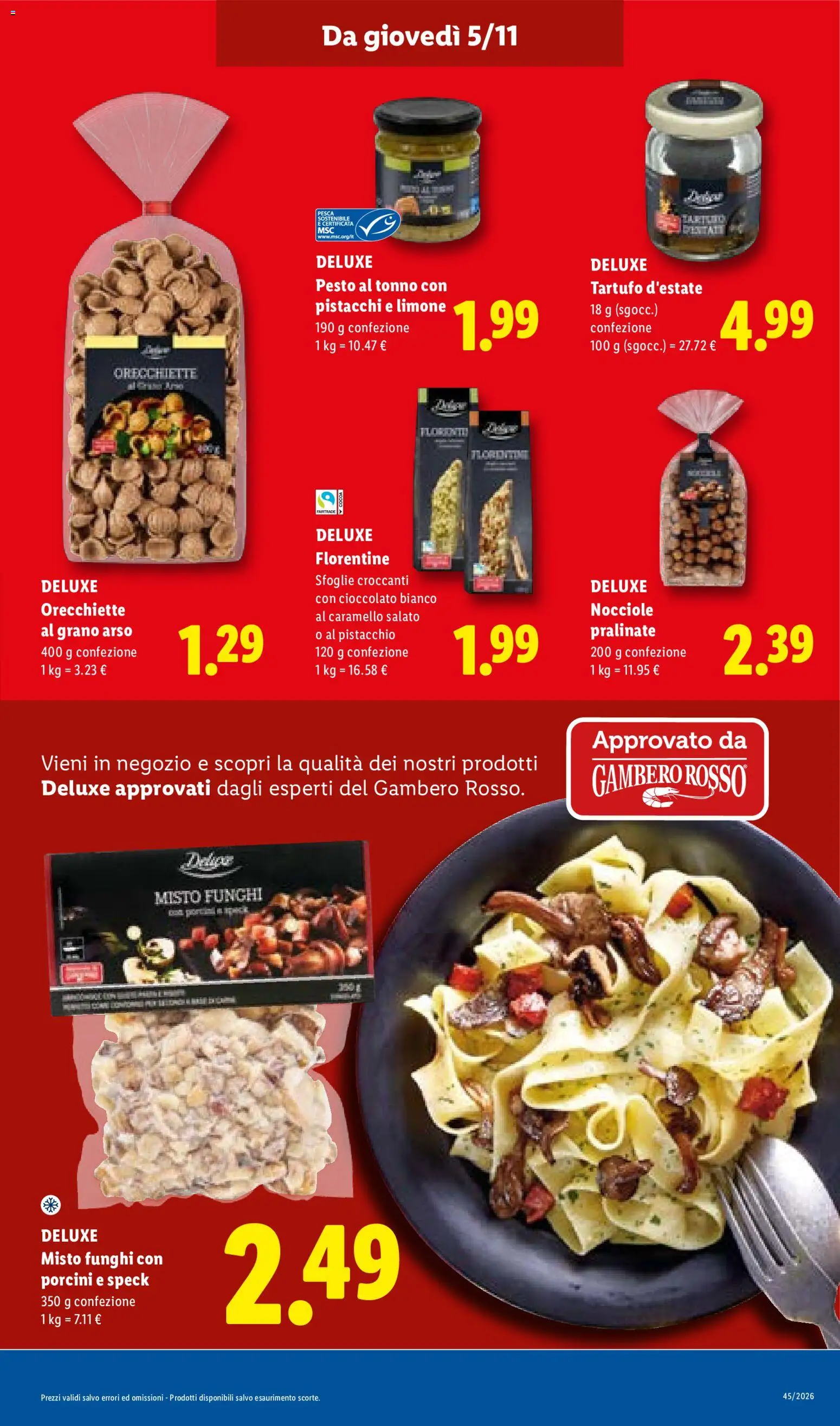 Anteprima dell'opuscolo Lidl volantino Sicilia dal negozio Lidl valido da 02/11/2026 - Pasta, Cioccolato, Tonno, Pesto, Pistacchio, Pistacchi, Nocciole, Cioccolato bianco