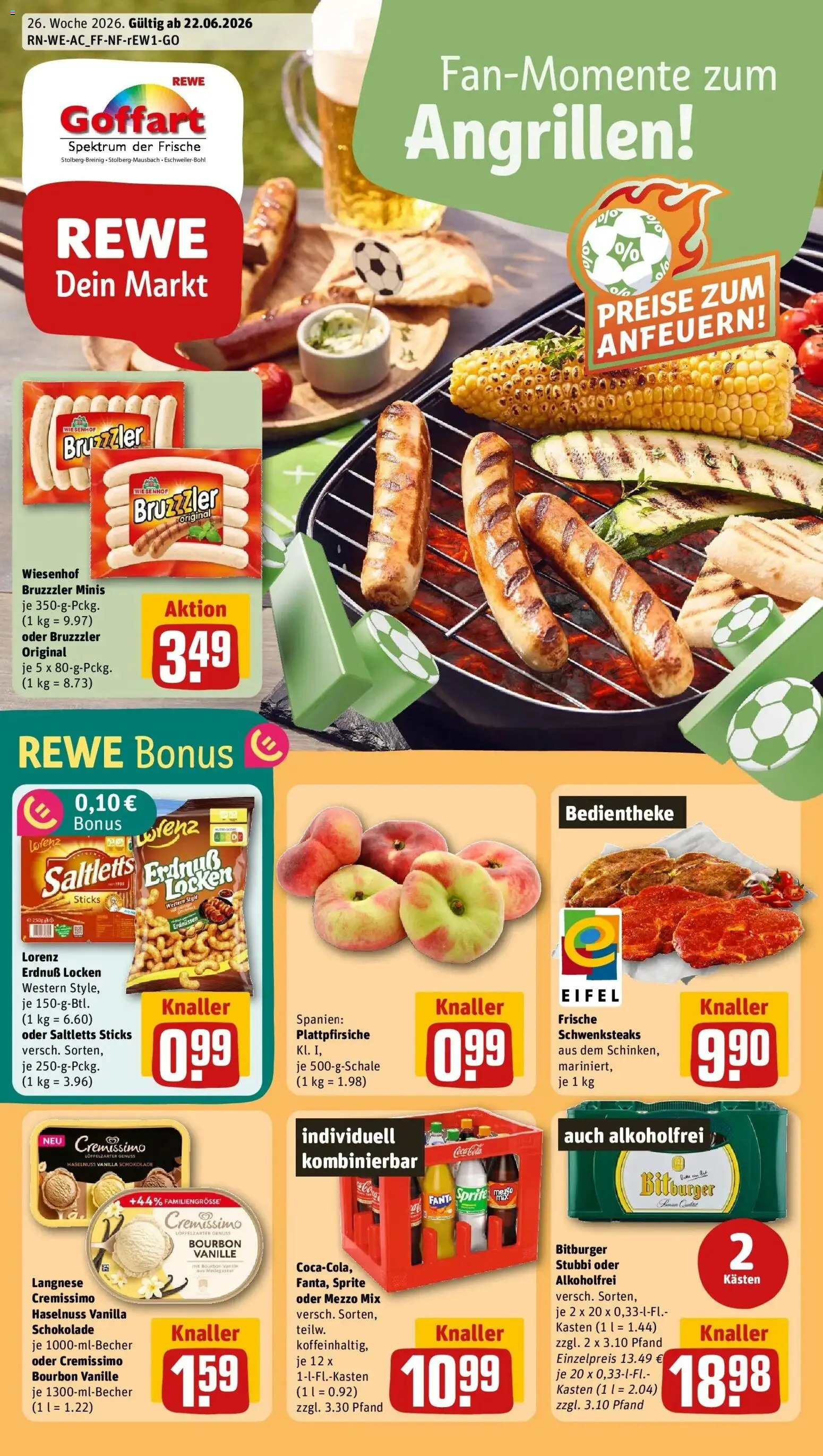 Vorschau von dem Prospekt des Geschäftes Rewe, gültig ab dem 21.06.2026