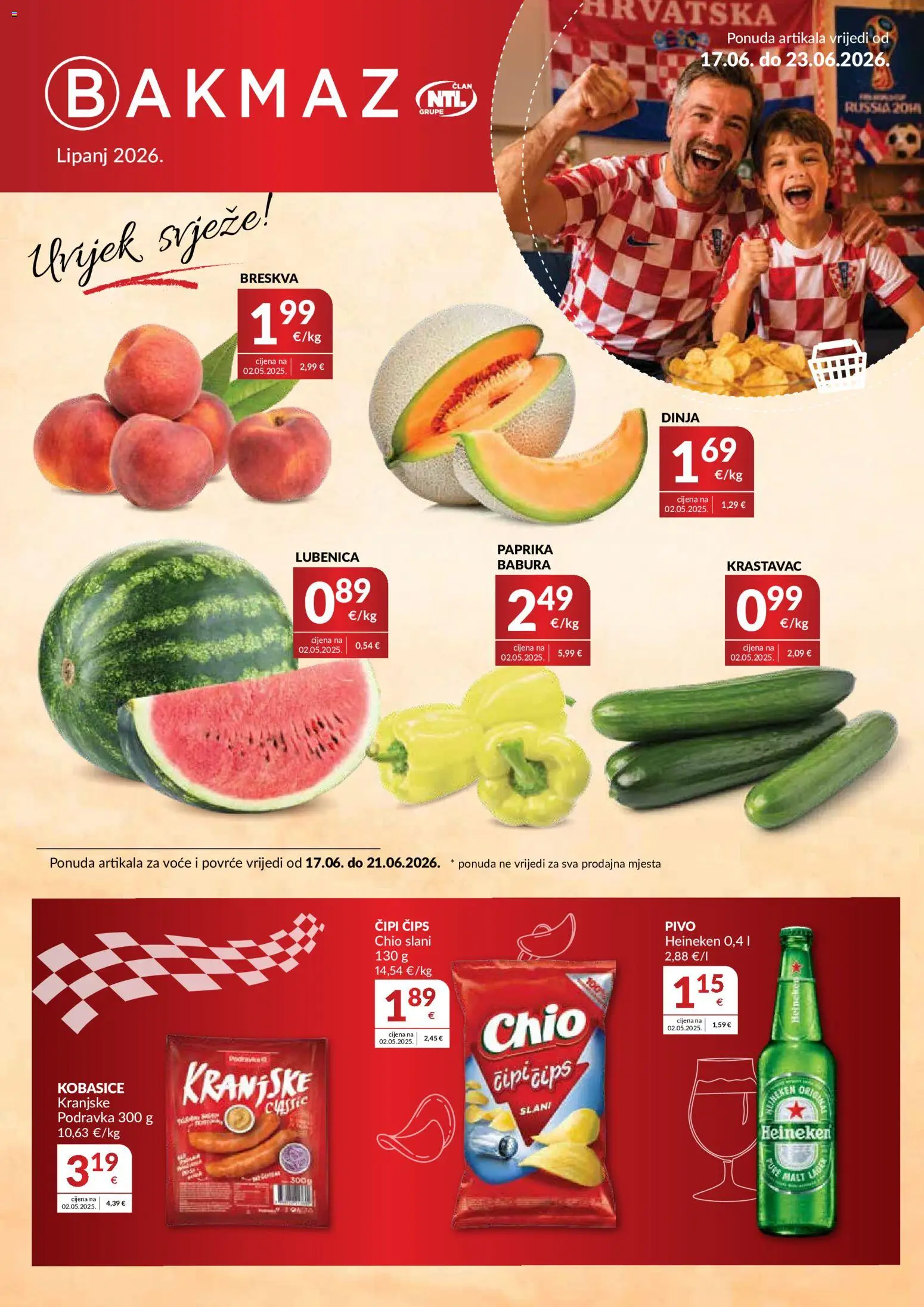 Pregled letka Bakmaz Katalog trgovine Bakmaz vrijedi od 17.06.2026