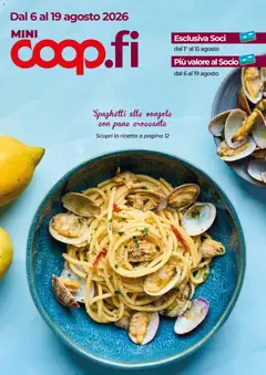 Anteprima dell'opuscolo COOP volantino Mini Firenze dal negozio COOP valido da 06/08/2026