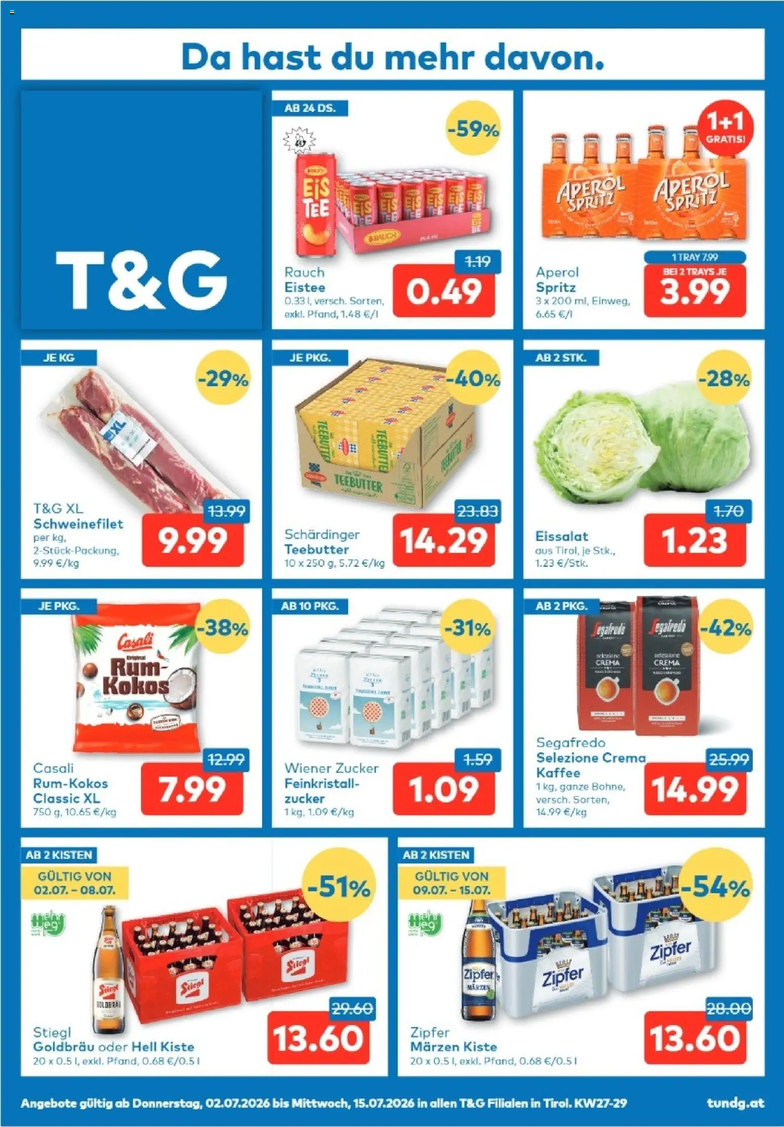 Vorschau der Angebote: T&G T&G Tirol gültig ab 02.07.2026