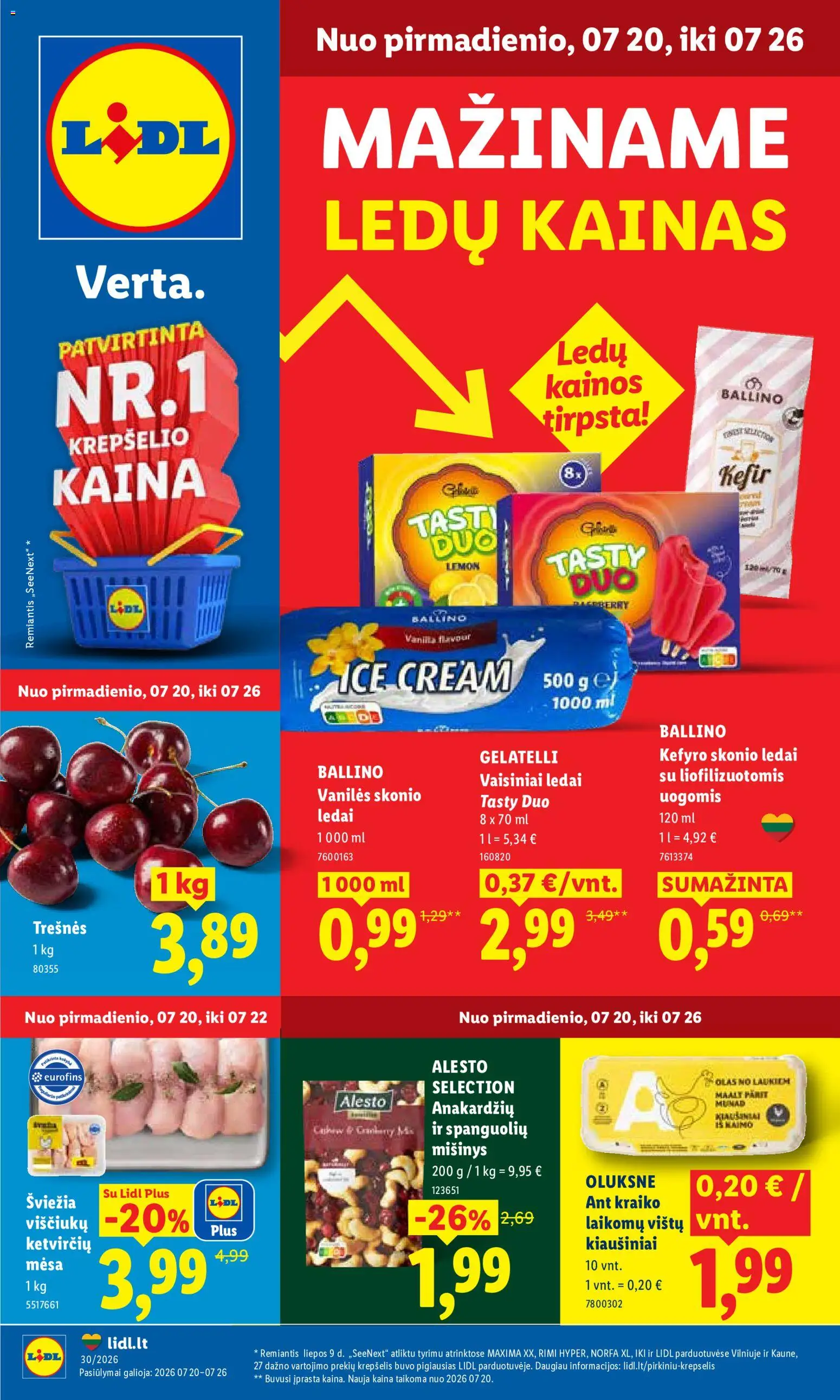 LIDL parduotuvės leidinio LIDL leidinys galiojančio nuo 2026.07.20 peržiūra