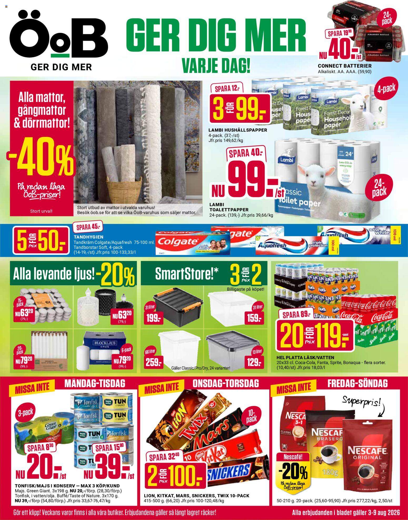 Nytt ÖoB reklamblad från 03/08