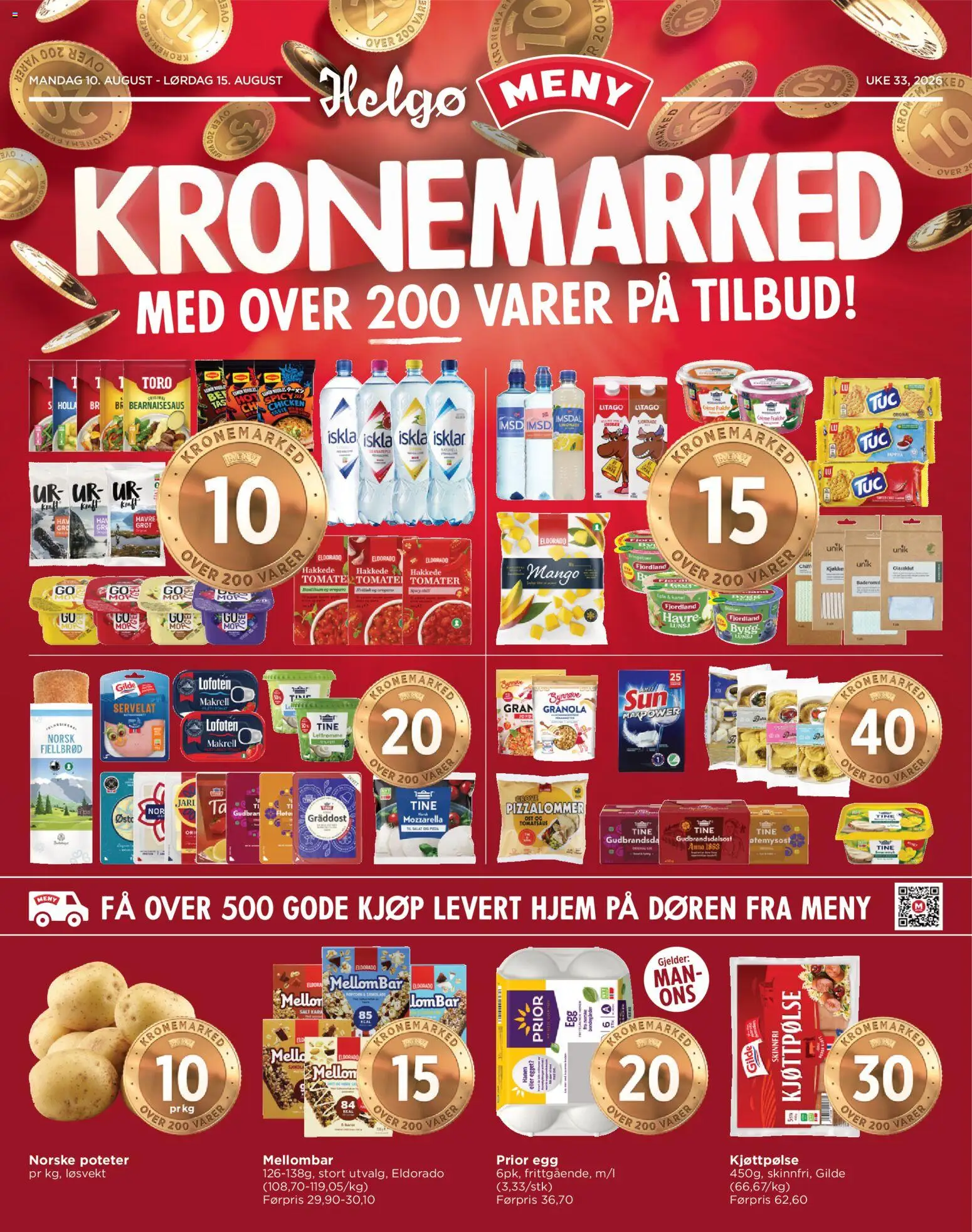 Forhåndsvis Meny Helgø kundeavis fra butikk Meny gyldig fra 10/08/2026