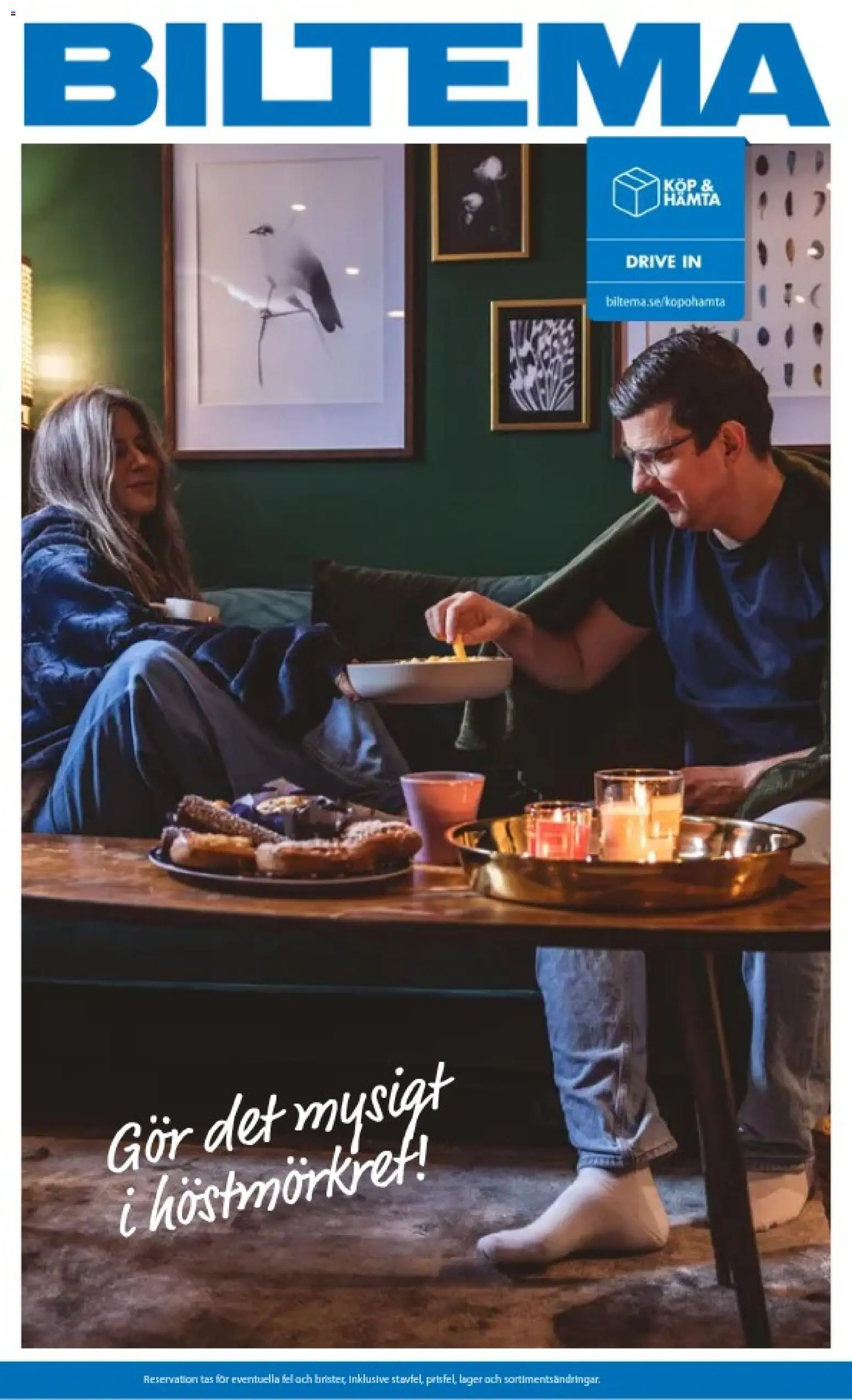 Förhandsgranska reklamblad Biltema erbjudanden höstmys och belysning från butik Biltema gäller från 01/09/2026