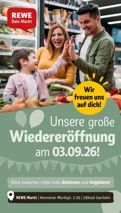 Vorschau von dem Prospekt des Geschäftes Rewe, gültig ab dem 31.08.2026