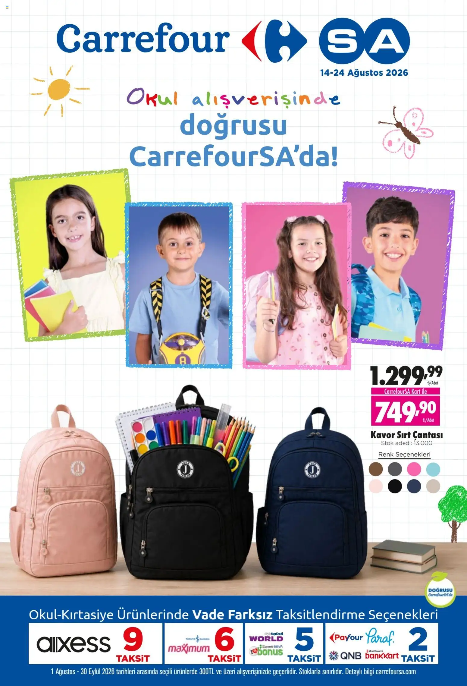 CarrefourSA CarrefourSA - Okul alışverişinde 14.08.2026 - Broşürünün önizlemesi