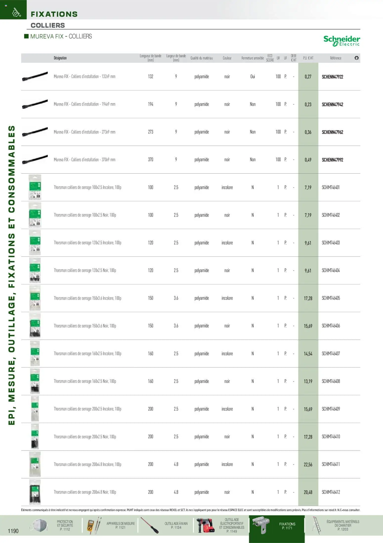 Prévisualisation de Brochure EPI, mesure, outillage, fixations et consommables du magasin Rexel formulaire valide 18/11/2025