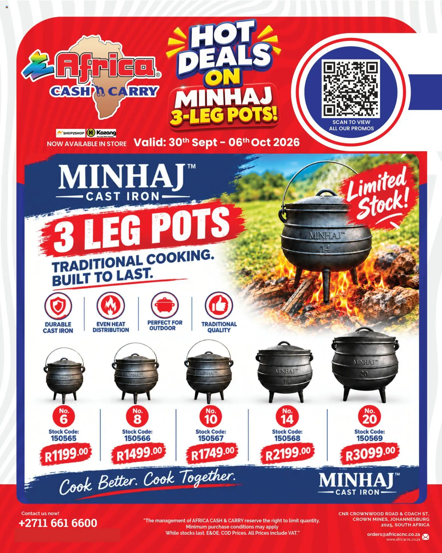 Preview of Africa Cash & Carry flyer valid from 30/09/2026 - Pots, Iron, Stock
