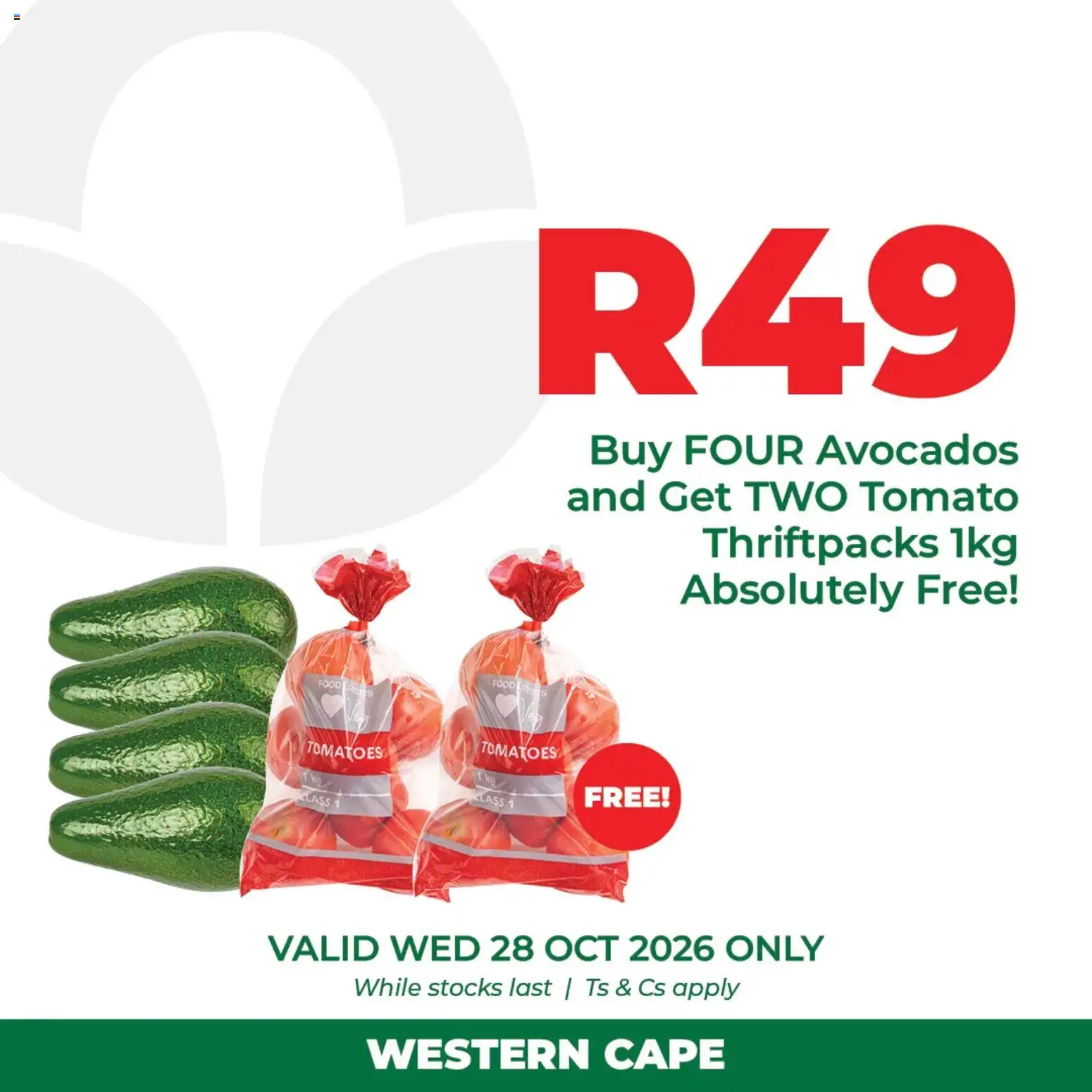 Preview of Food Lover's Market flyer valid from 28/10/2026 - Avocados, Tomatoes