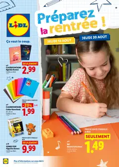 Prévisualisation de LIDL catalogue Préparez la rentrée du magasin LIDL formulaire valide 13/08/2026