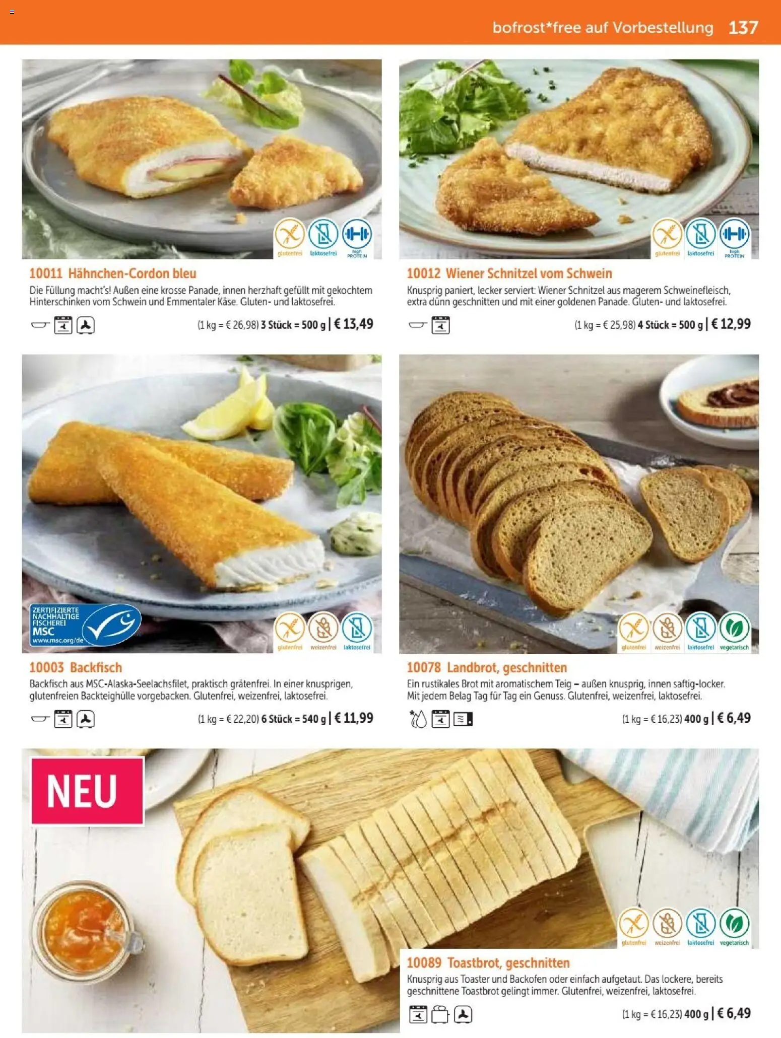 Vorschau von dem Prospekt des Geschäftes Bofrost, gültig ab dem 07.09.2026 - Schnitzel, Backofen, Brot, Toaster, Toastbrot