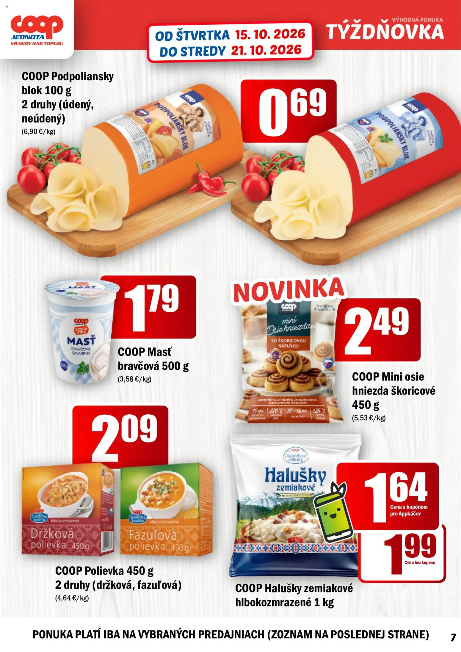 Náhľad COOP Jednota letáku platného od 15.10.2026