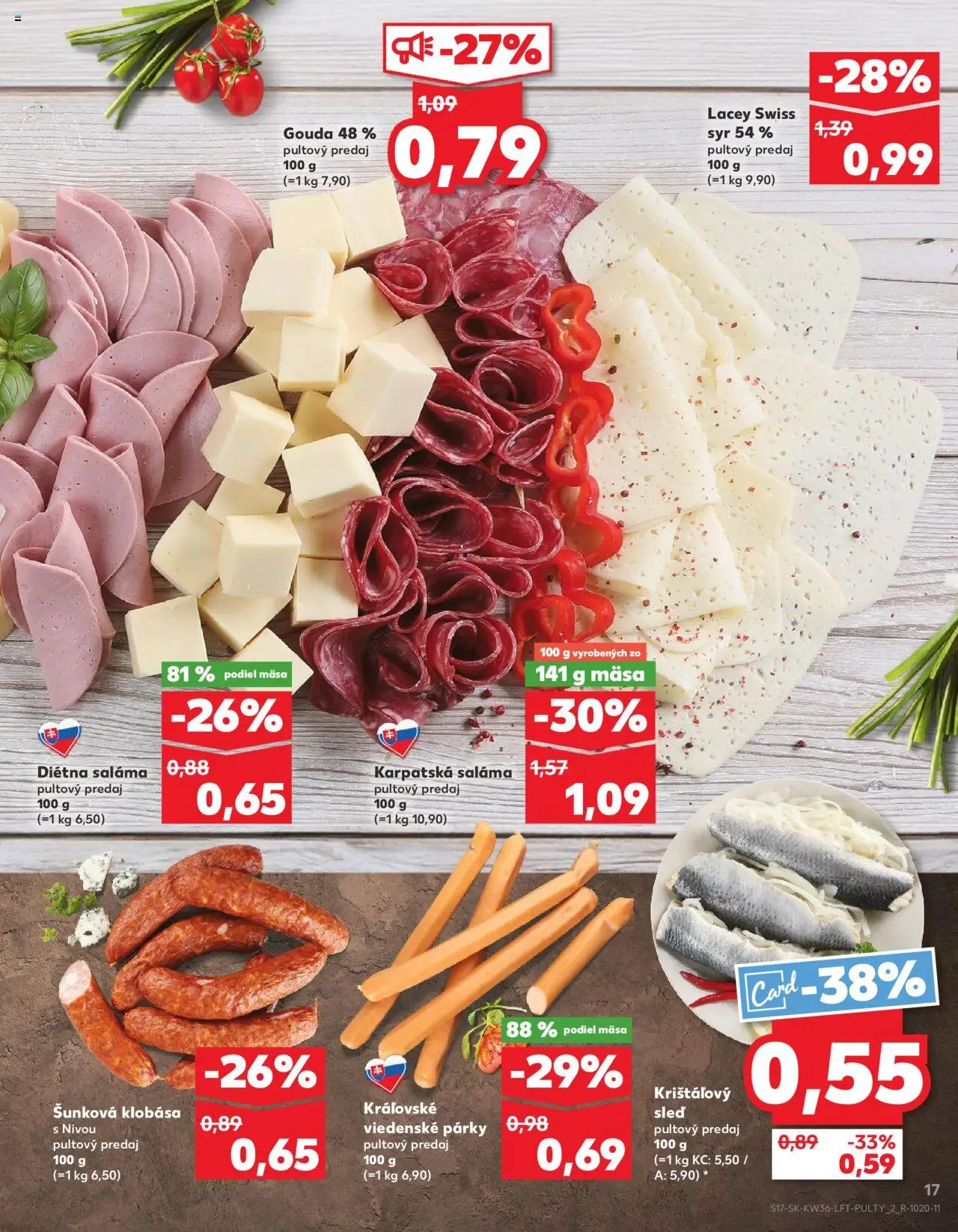 Náhľad Kaufland letáku platného od 04.09.2025 - Syr, Klobása, Párky, Gouda, Saláma