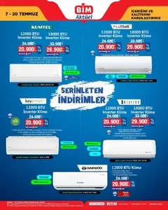 BİM BİM - KLİMA, İndirim 07.07.2026 - Broşürünün önizlemesi